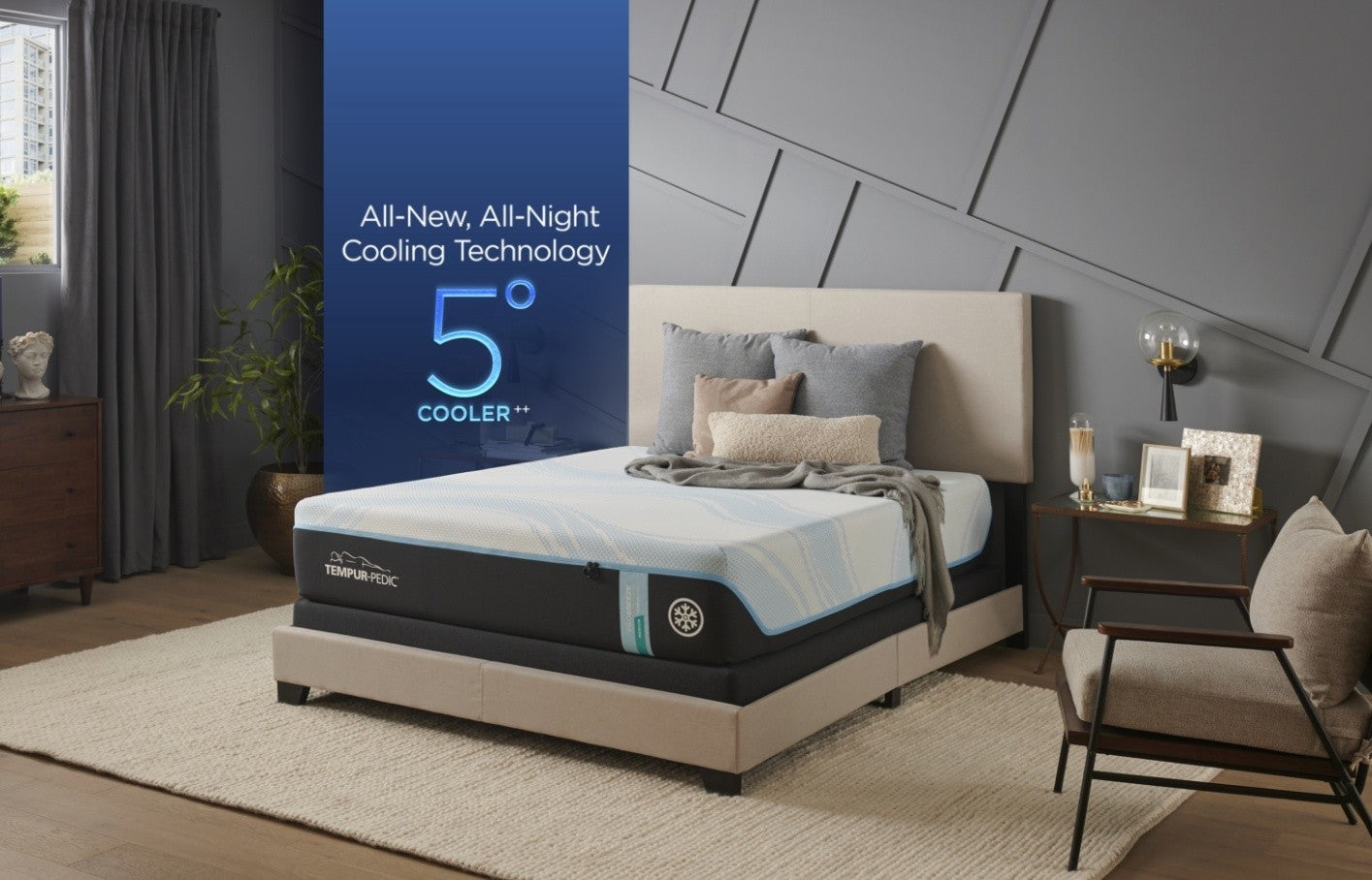 King Size Pro Breeze 2.0 Medium Hybrid Mattress - Tempur-Pedic