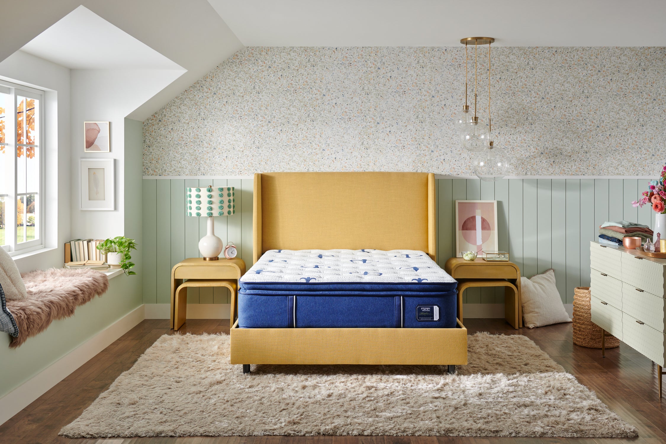 King Size Stearns & Foster Studio Medium Euro Pillowtop Mattress