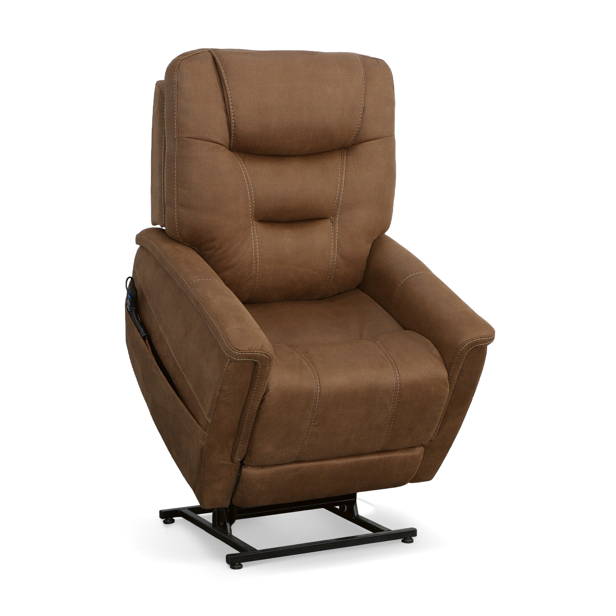 Shaw Russet Fabric Power Lift Recliner with Power Headrest & Lumbar 5 Shaw Russet Fabric Power Lift Recliner with Power Headrest & Lumbar