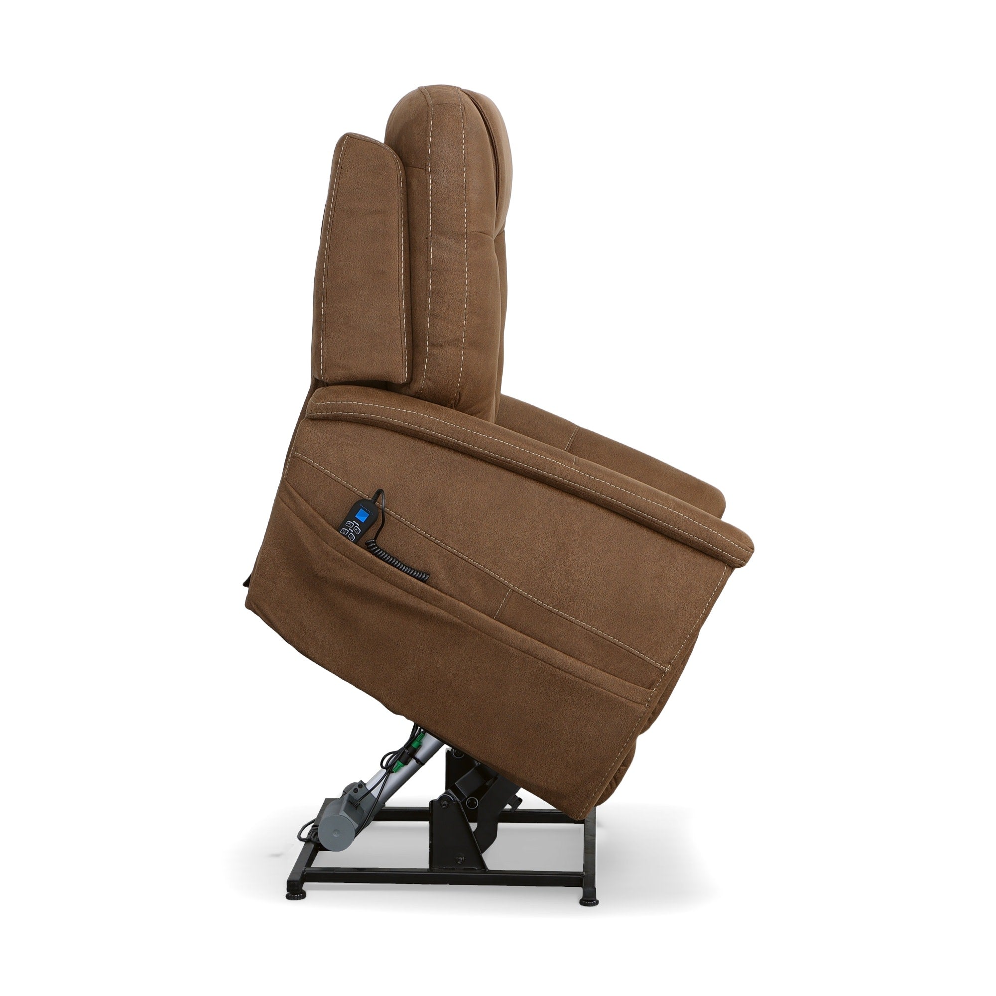 Shaw Russet Fabric Power Lift Recliner with Power Headrest & Lumbar 9 Shaw Russet Fabric Power Lift Recliner with Power Headrest & Lumbar