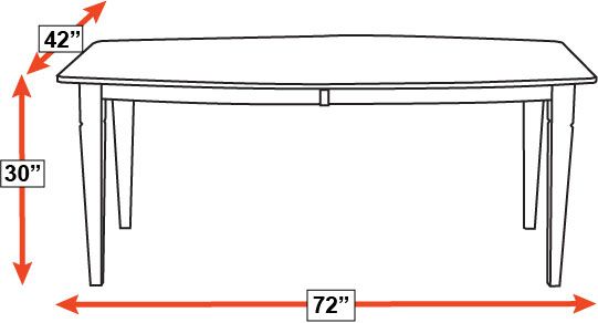Mansfield 72" Dining Table 6 Mansfield 72" Dining Table