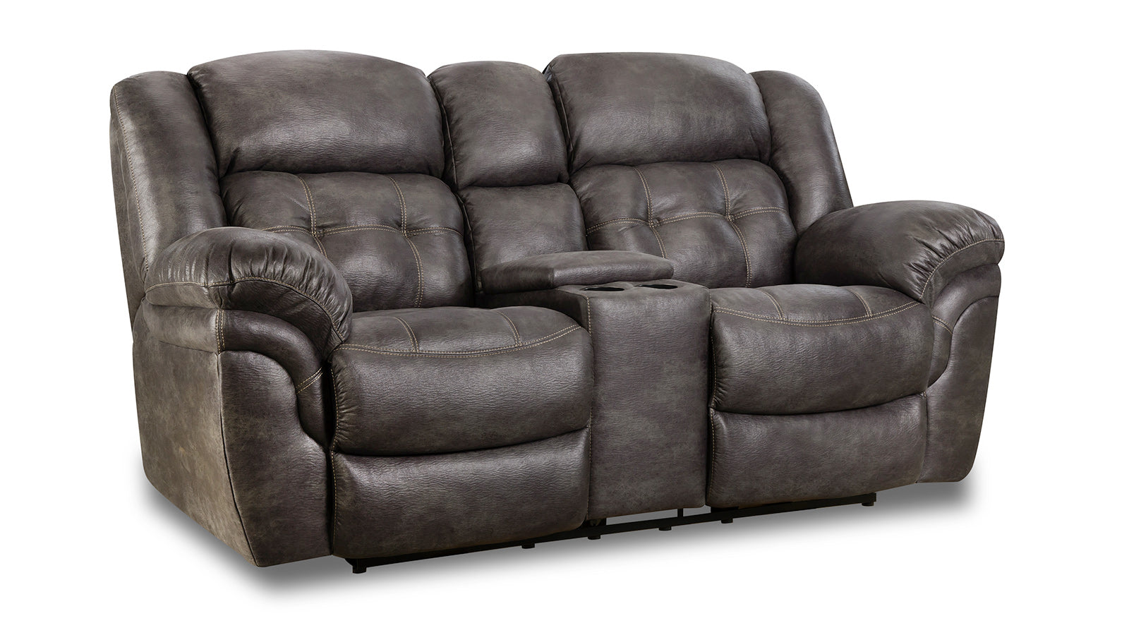 Marcelina Charcoal P1 Power Reclining Loveseat W/Console