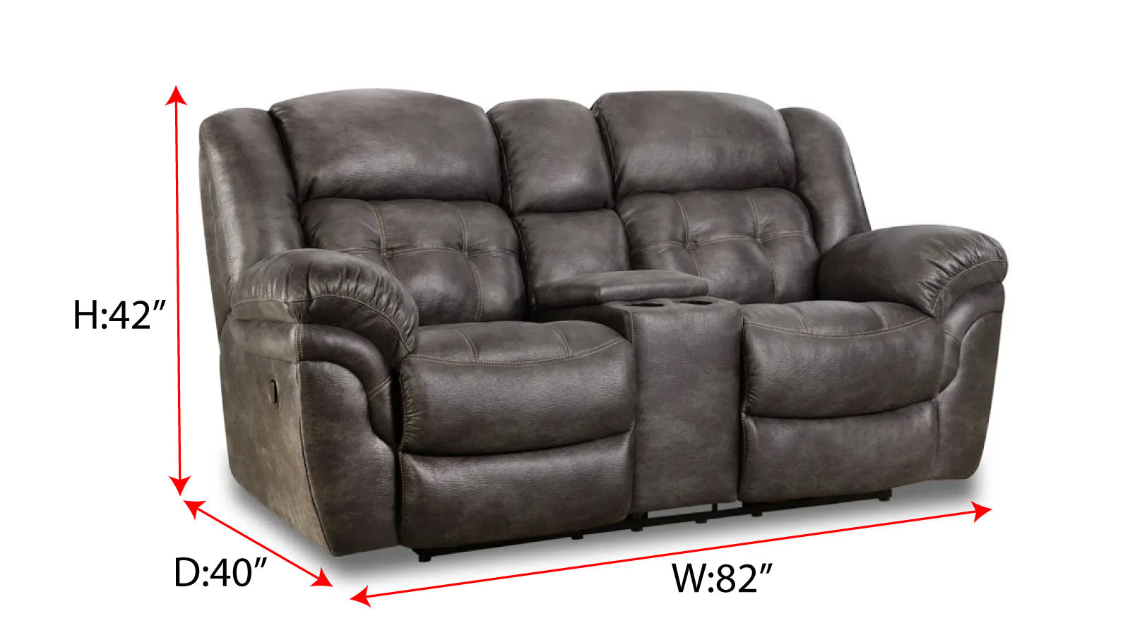 Marcelina Charcoal P1 Power Reclining Loveseat W/Console 3 Marcelina Charcoal P1 Power Reclining Loveseat W/Console