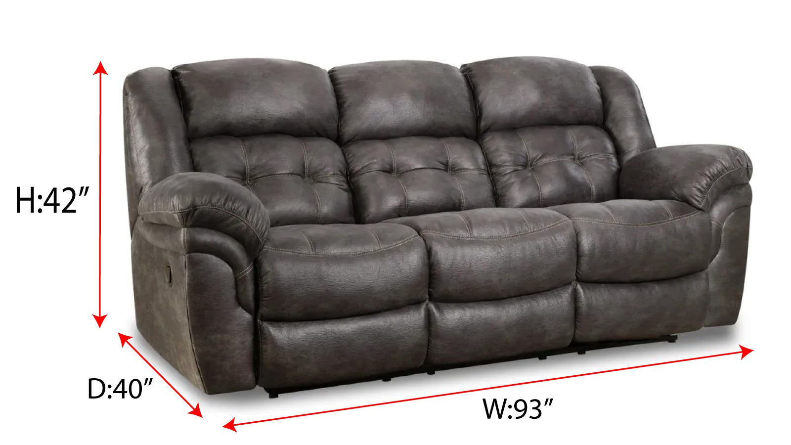 Marcelina Charcoal P1 Power Reclining Sofa 3 Marcelina Charcoal P1 Power Reclining Sofa