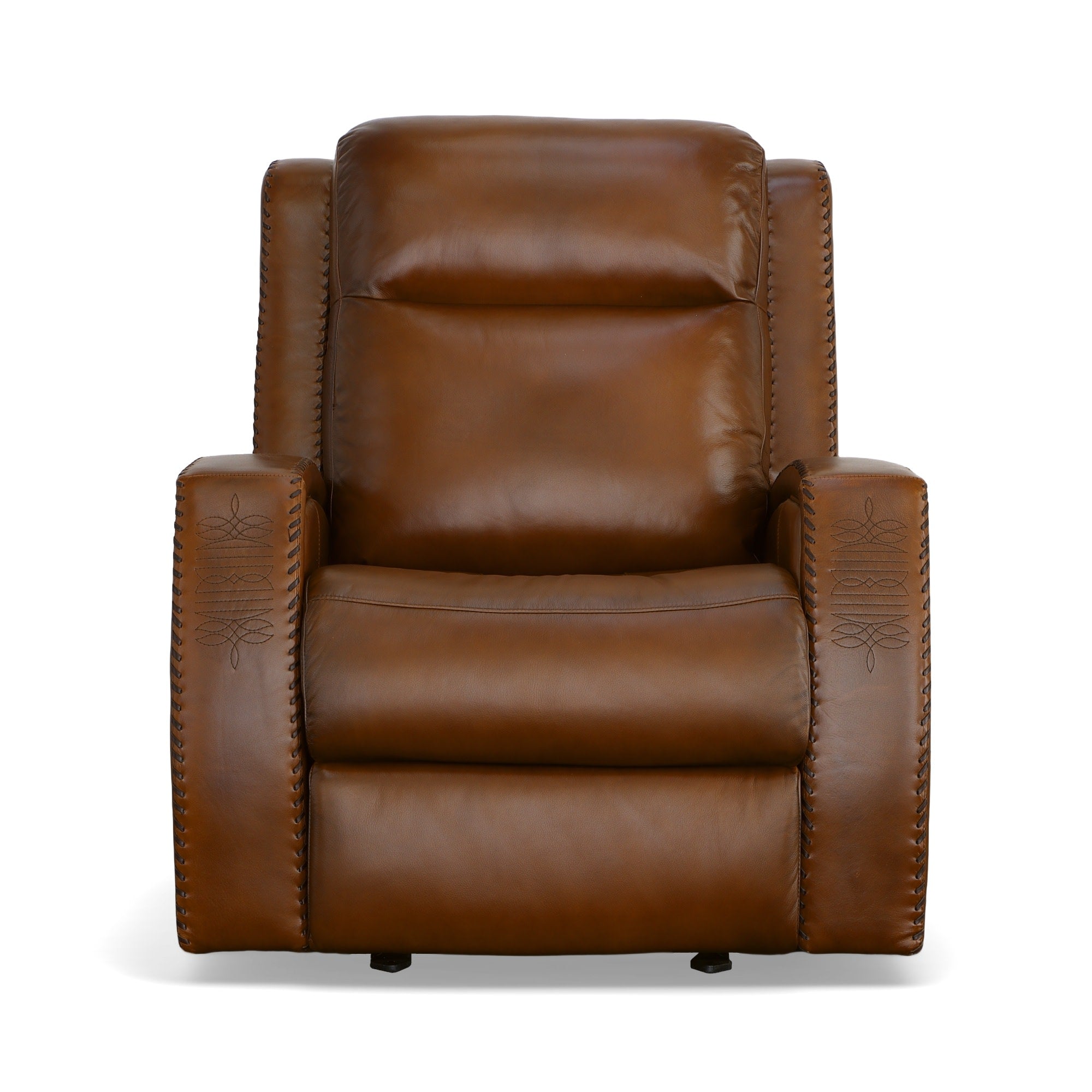Mustang Rust Leather Power Gliding Recliner with Power Headrest 3 Mustang Rust Leather Power Gliding Recliner with Power Headrest