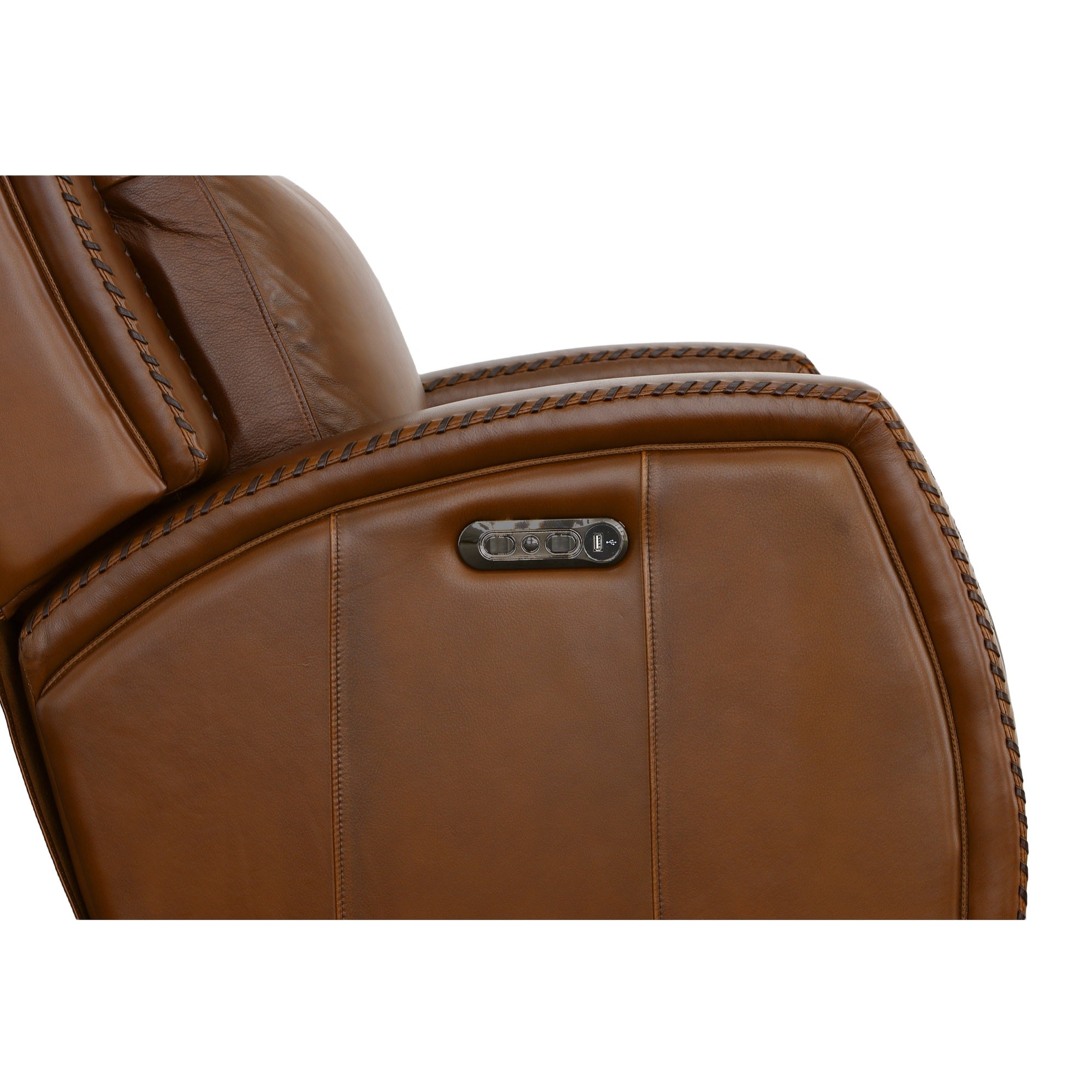 Mustang Rust Leather Power Gliding Recliner with Power Headrest 6 Mustang Rust Leather Power Gliding Recliner with Power Headrest
