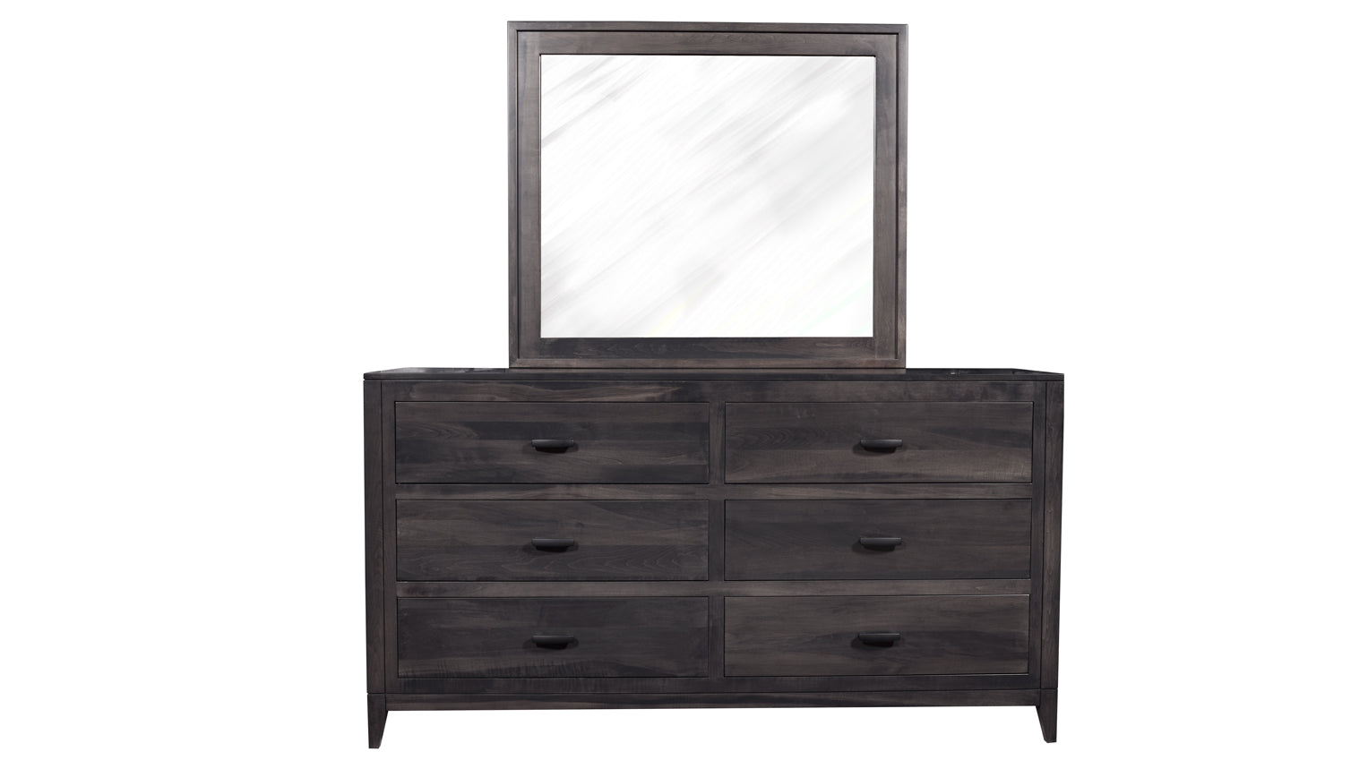 Modern Storm Grey Dresser and Mirror
