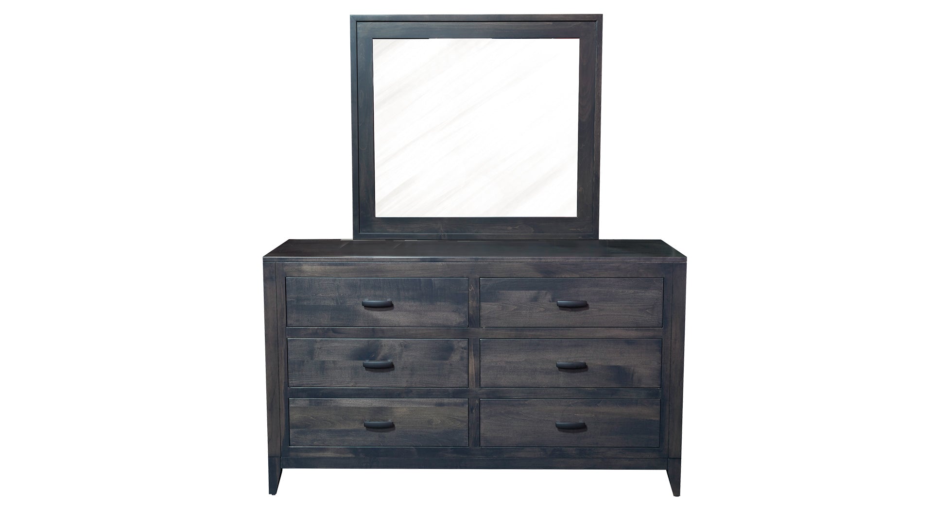 Moderne Grey Dresser and Mirror