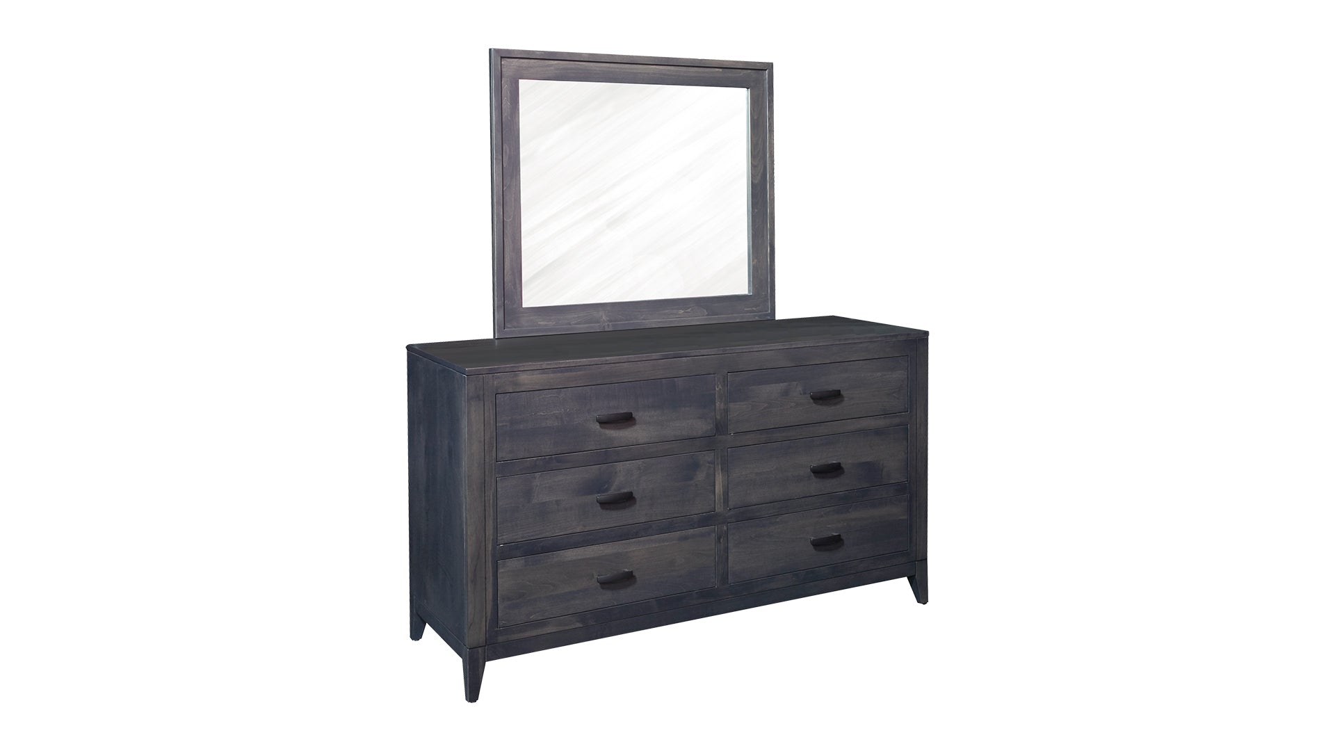 Moderne Grey Dresser and Mirror 3 Moderne Grey Dresser and Mirror