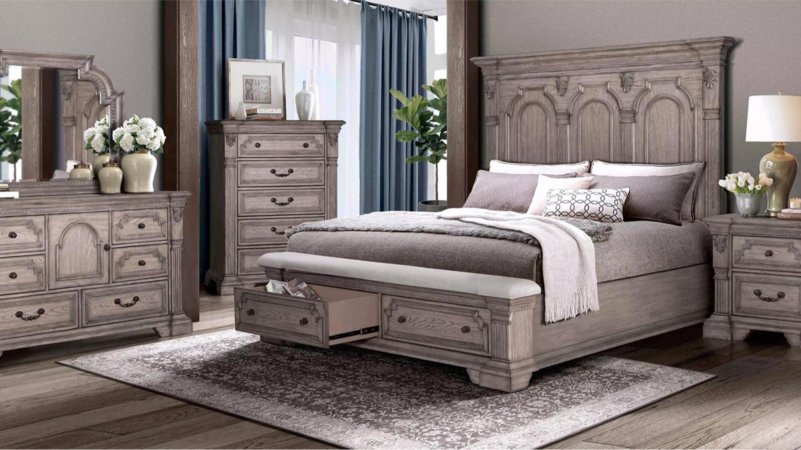 MONTCLAIR KING STORAGE PANEL BED 4 MONTCLAIR KING STORAGE PANEL BED