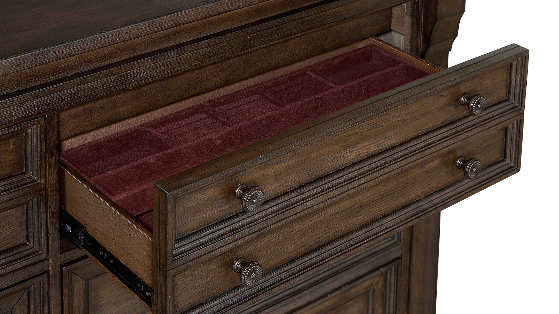 Pecan Rustic Dresser & Mirror 7 Pecan Rustic Dresser & Mirror