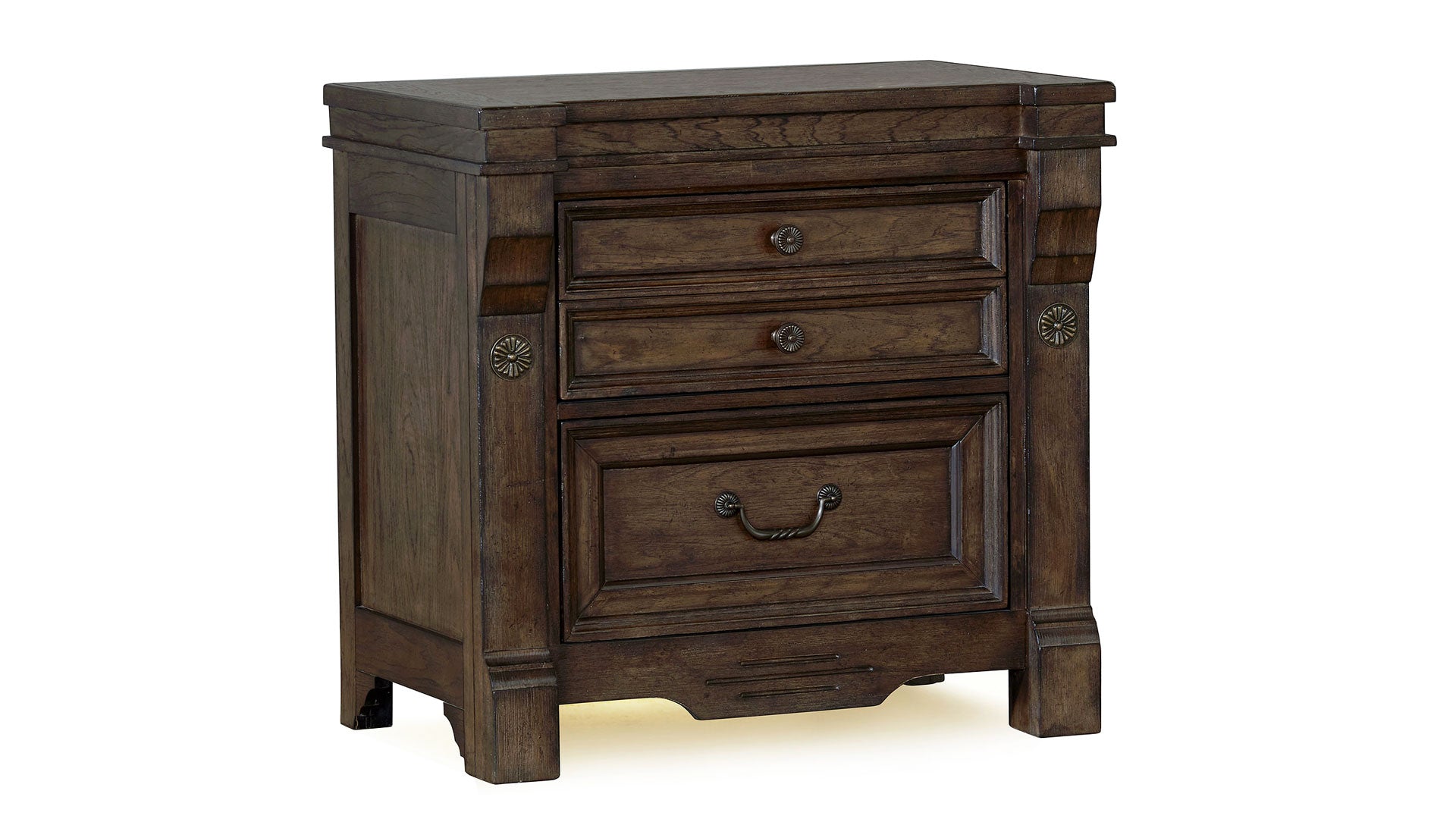 Pecan Rustic Nightstand