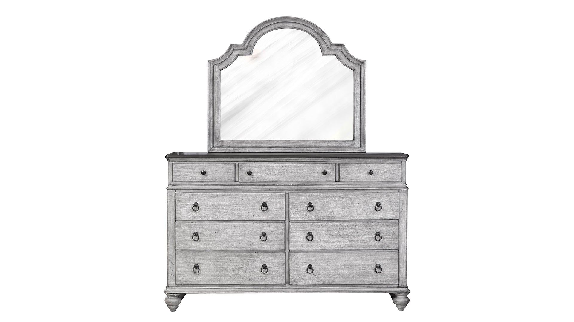 Plymouth Distressed Dresser and Mirror