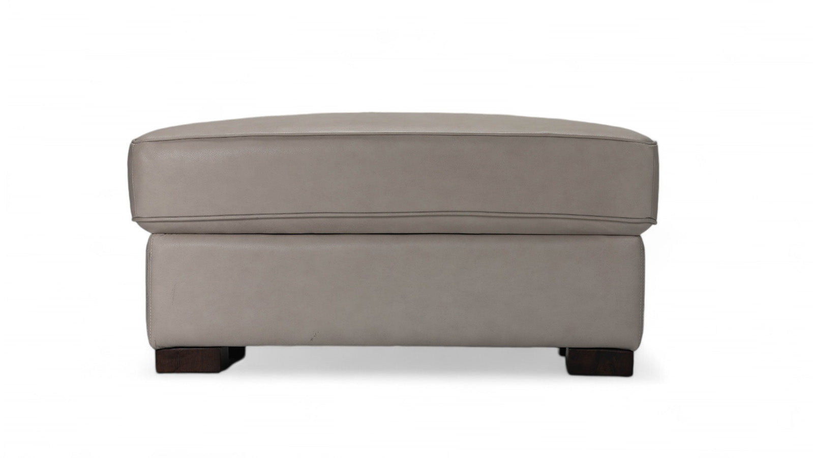 Pumice Texas Leather Storage Ottoman