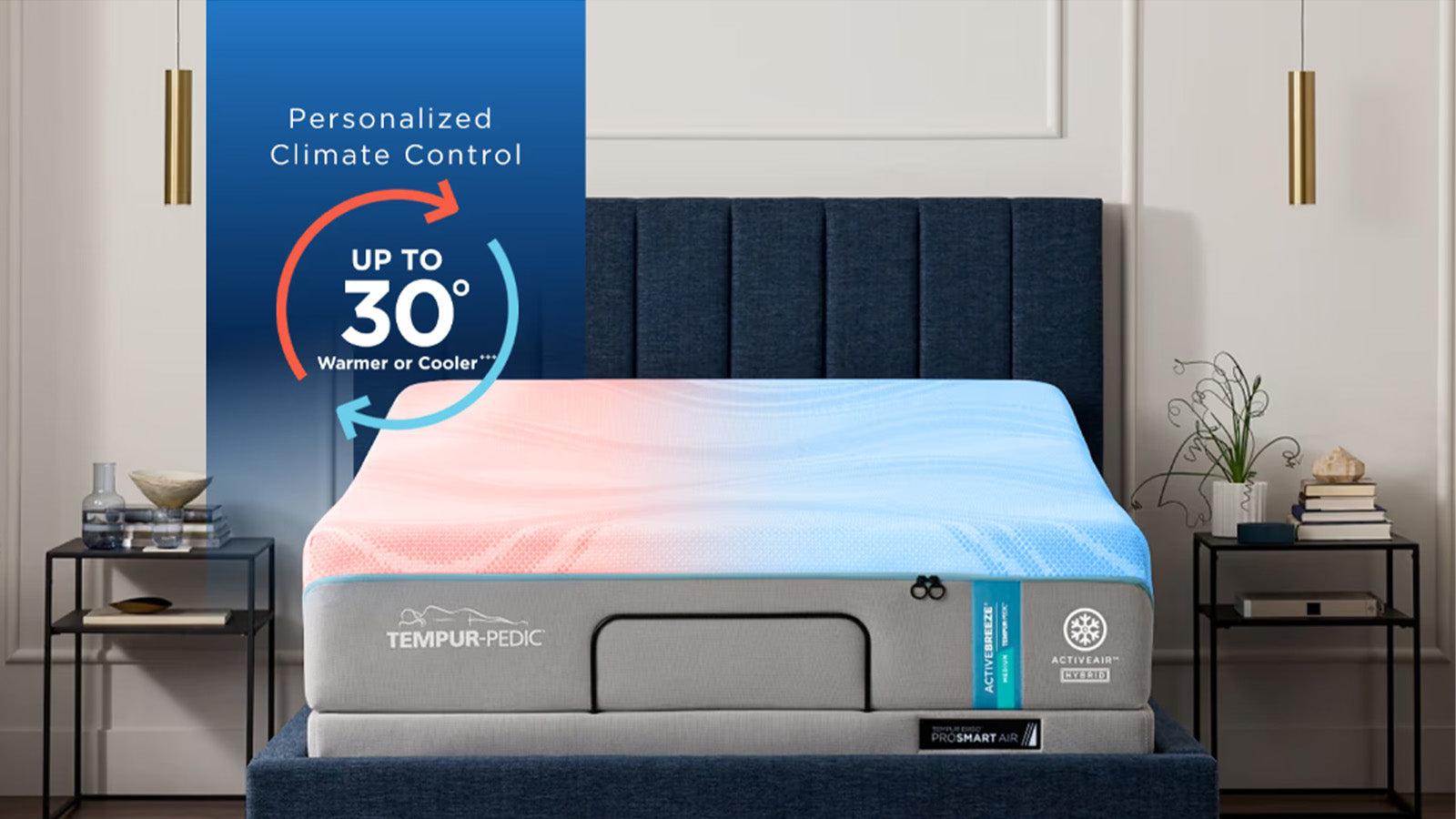 Queen Size Active Breeze Smart Bed - Tempur-Pedic