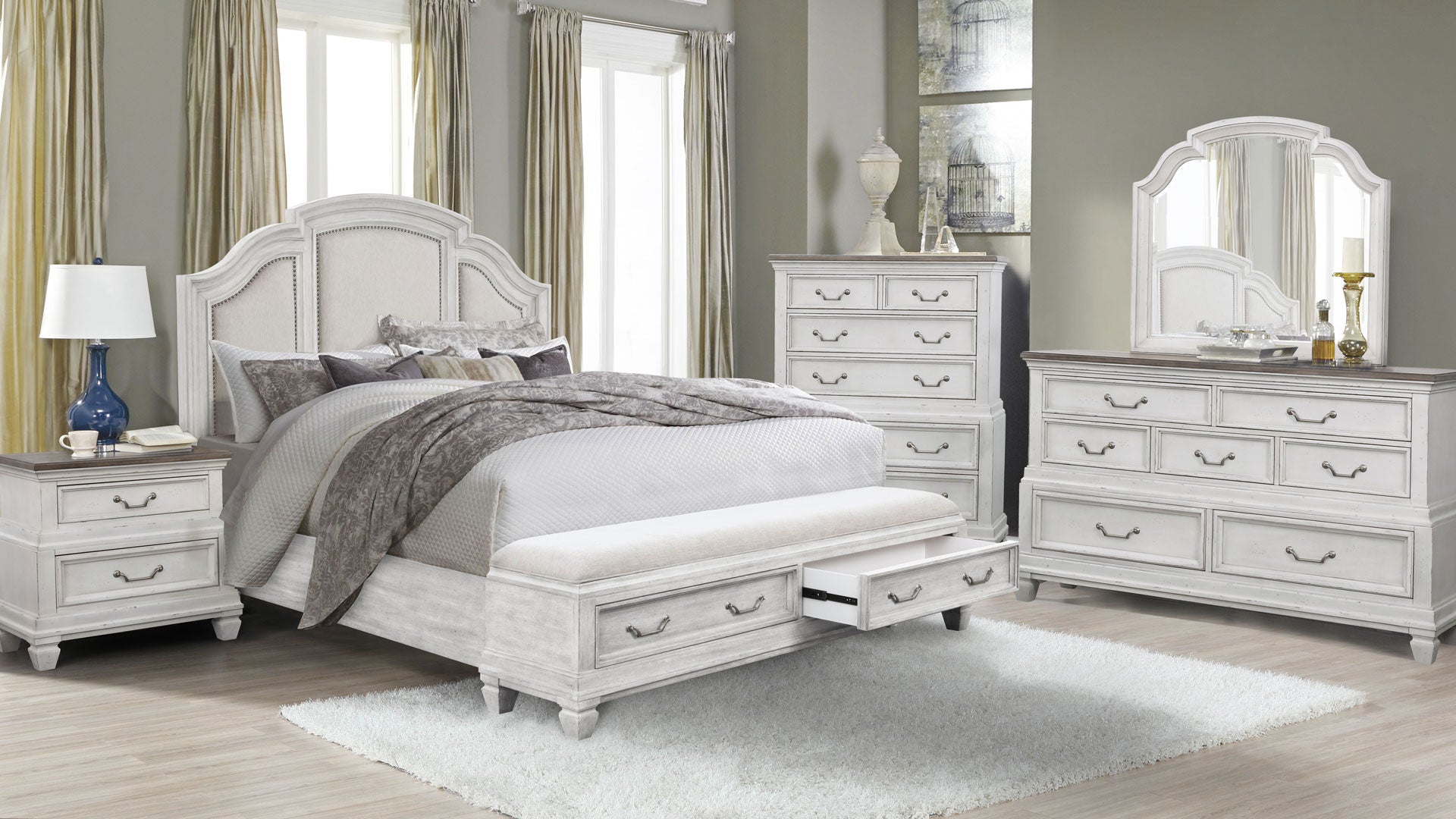 Queen Size Cape Cod w/Storage Bench Bed Frame 3 Queen Size Cape Cod w/Storage Bench Bed Frame