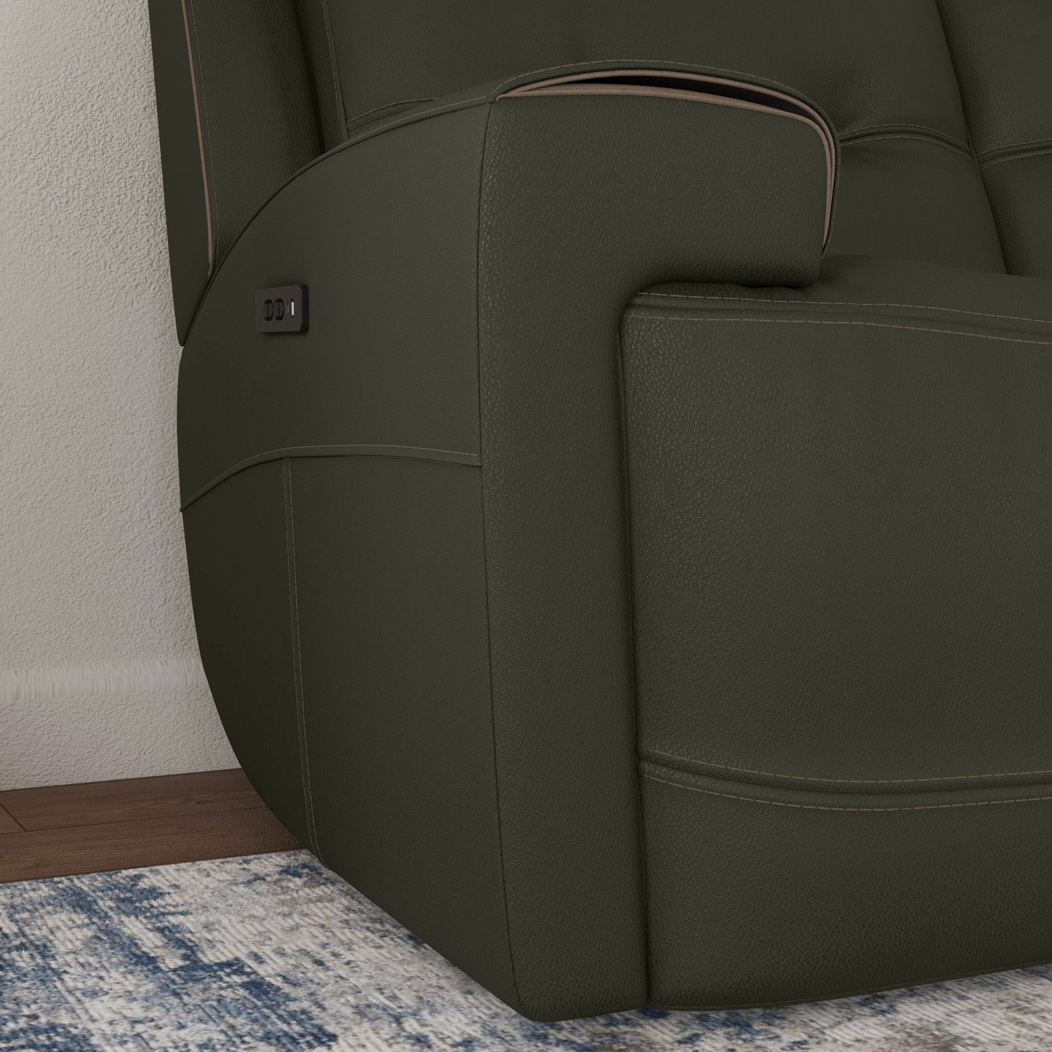 Iris Charcoal Leather Power Reclining Sofa with Power Headrests 3 Iris Charcoal Leather Power Reclining Sofa with Power Headrests