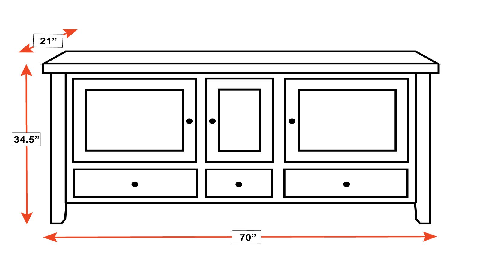 San Antonio 70" TV Stand 6 San Antonio 70" TV Stand