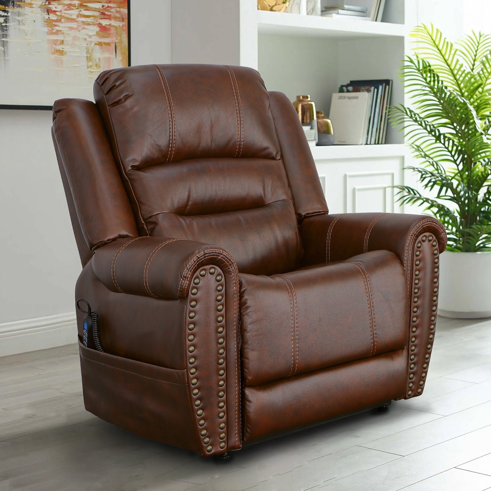 Oscar Grizzly Leather Power Lift Recliner with Right-Hand Control & Power Headrest 3 Oscar Grizzly Leather Power Lift Recliner with Right-Hand Control & Power Headrest