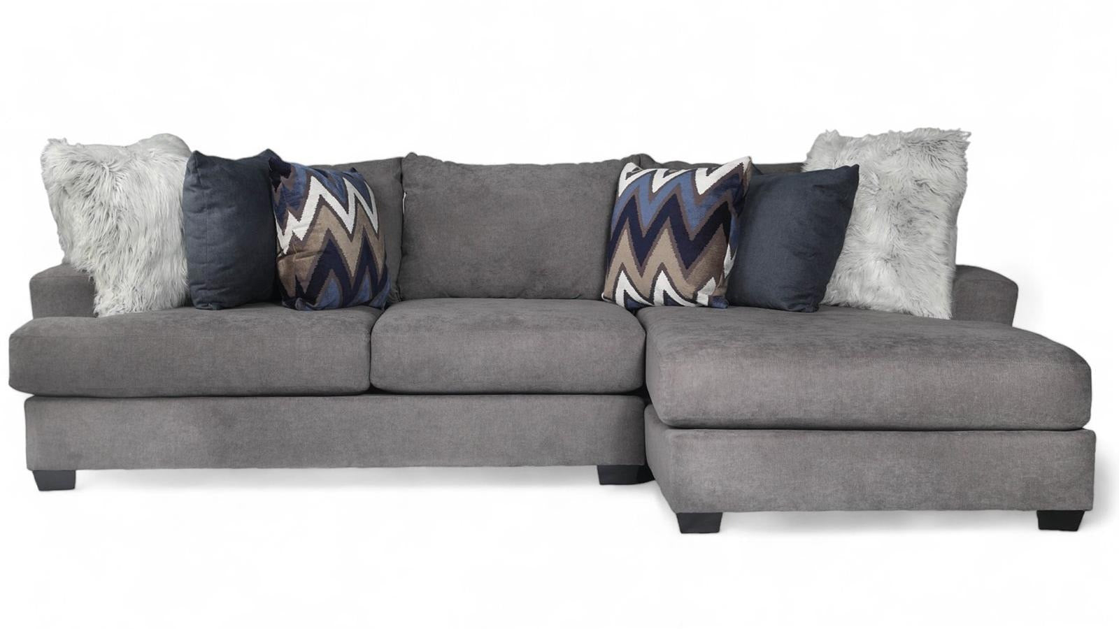 Sensation Charcoal 2 Pc Right Arm Facing Chaise Chofa
