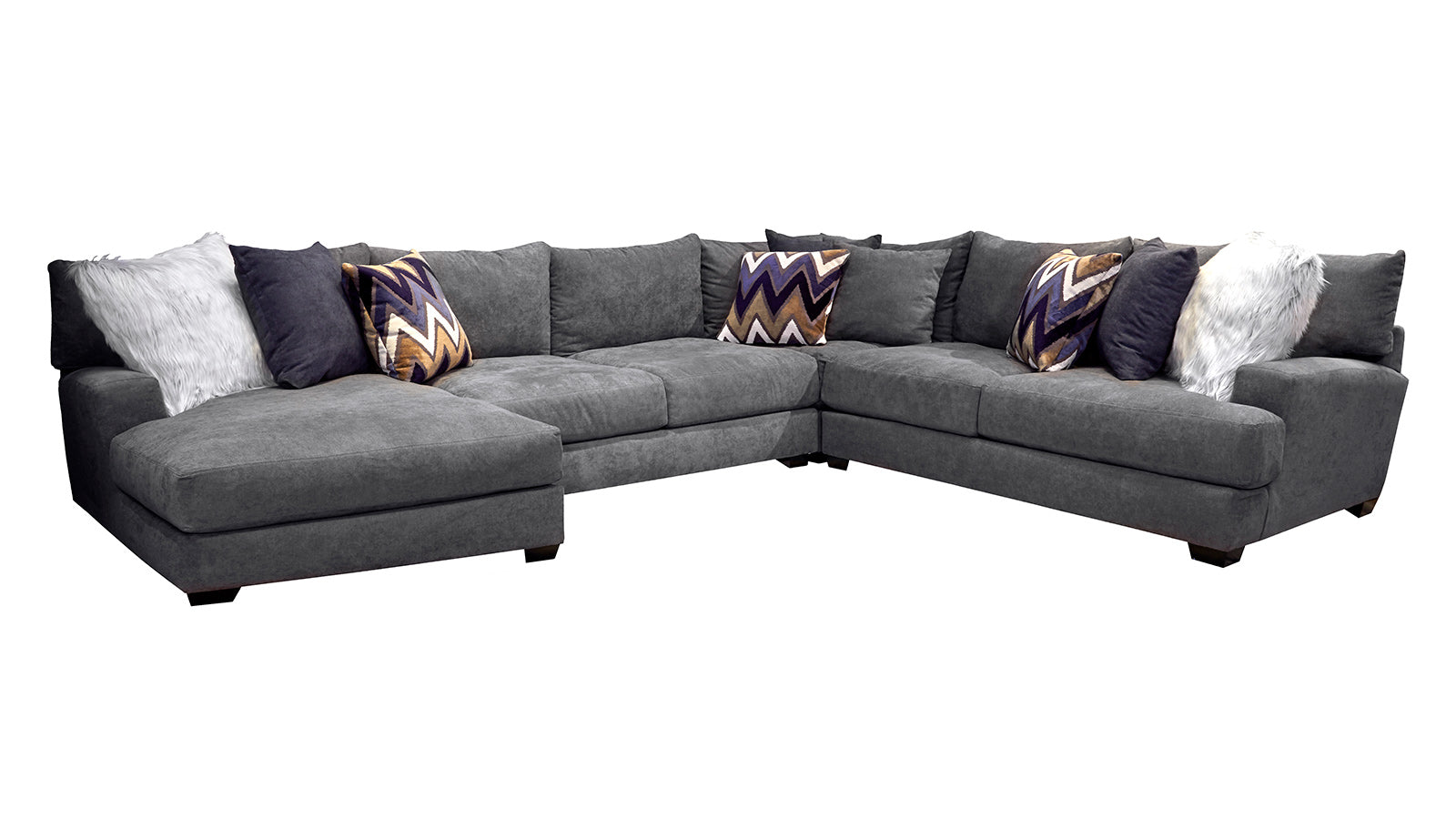 Sensation Charcoal Left Arm Facing Chaise Sectional