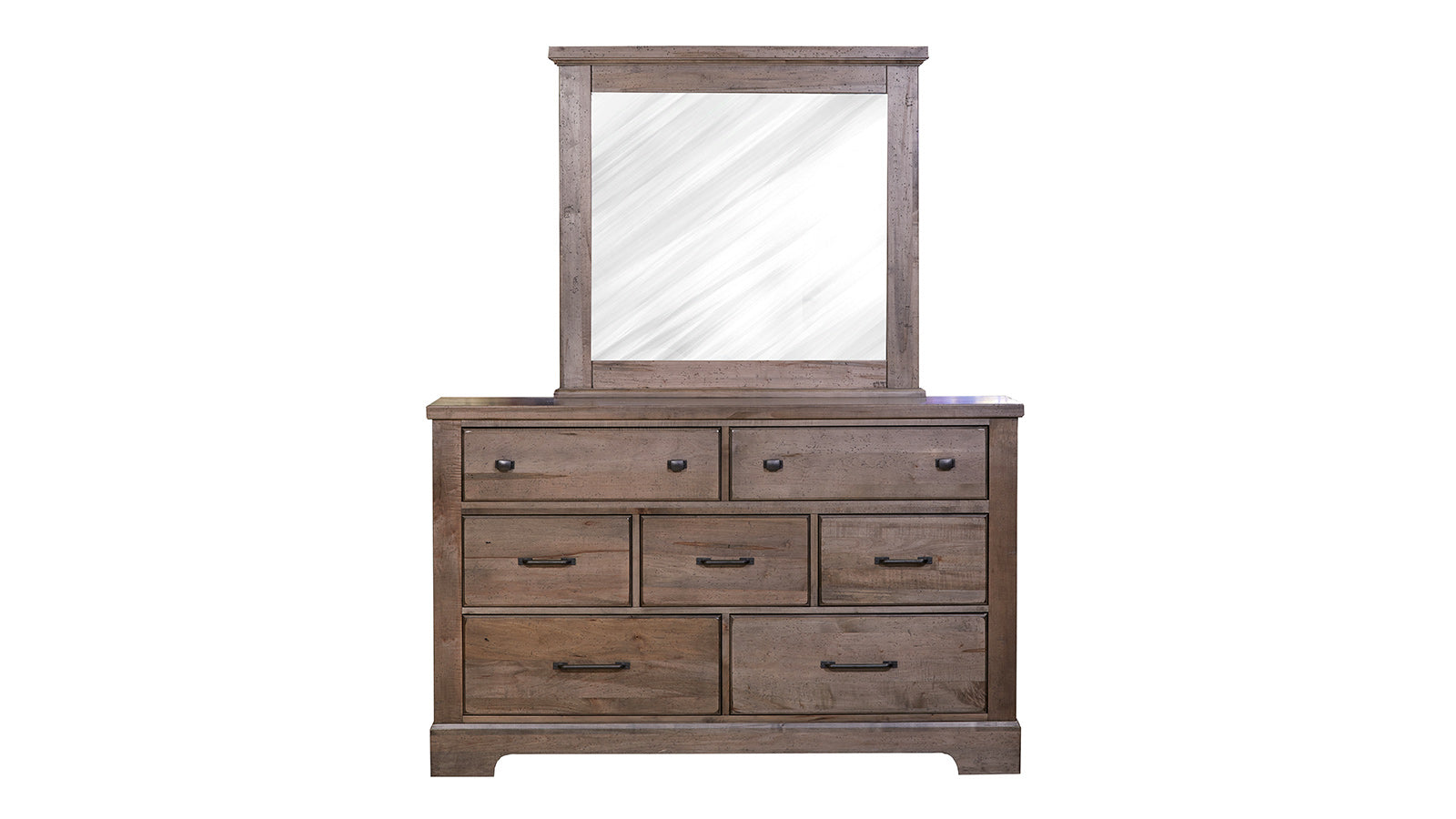 Stone Antiqued Dresser and Mirror
