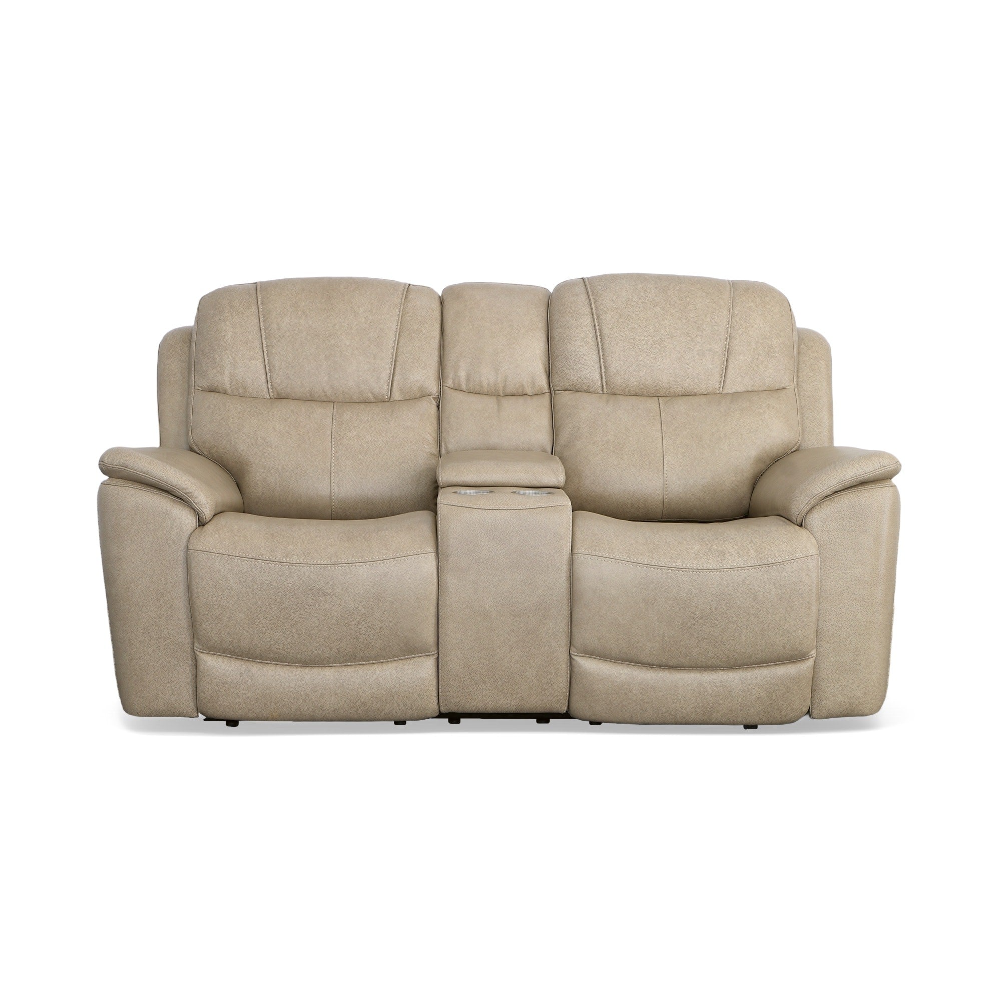 Crew Pebble Leather Power Reclining Loveseat with Console, Power Headrests & Lumbar 4 Crew Pebble Leather Power Reclining Loveseat with Console, Power Headrests & Lumbar