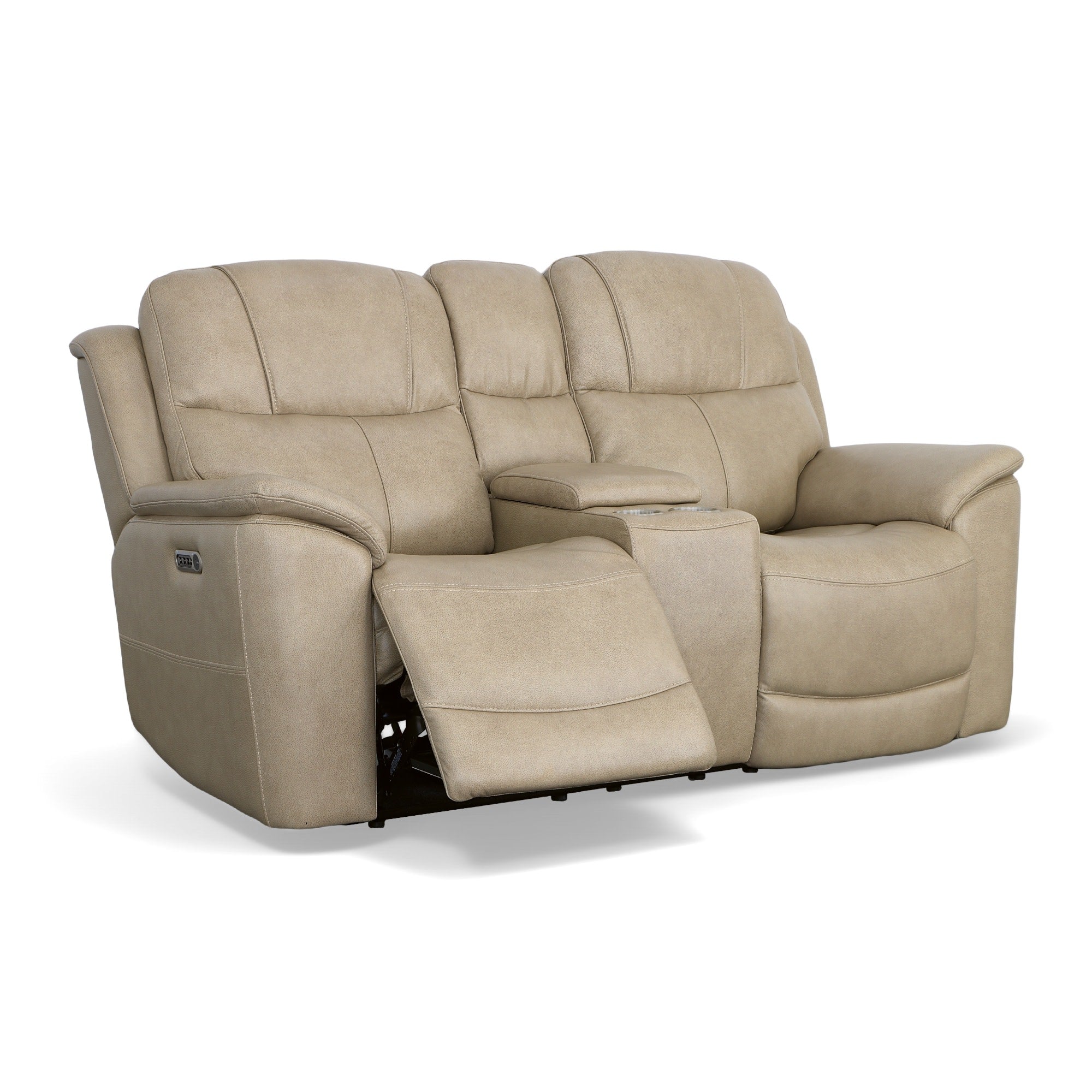 Crew Pebble Leather Power Reclining Loveseat with Console, Power Headrests & Lumbar 7 Crew Pebble Leather Power Reclining Loveseat with Console, Power Headrests & Lumbar
