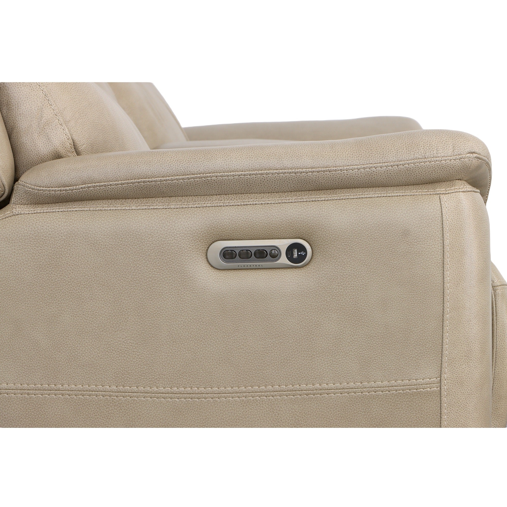 Crew Pebble Leather Power Reclining Loveseat with Console, Power Headrests & Lumbar 10 Crew Pebble Leather Power Reclining Loveseat with Console, Power Headrests & Lumbar
