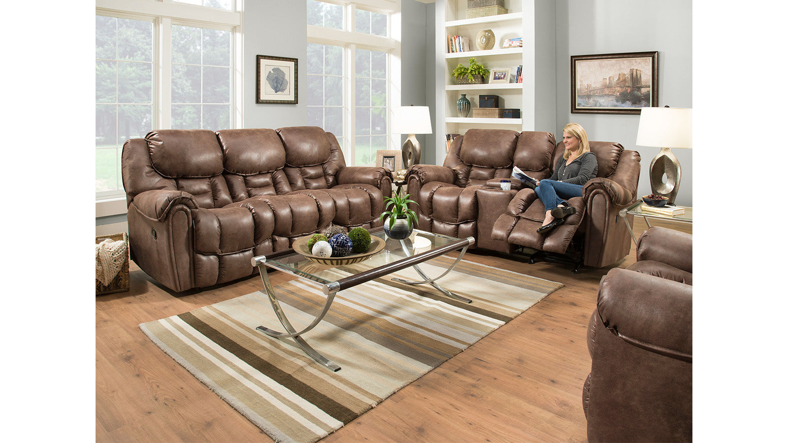 Surf Manual Reclining Loveseat w/Console 5 Surf Manual Reclining Loveseat w/Console