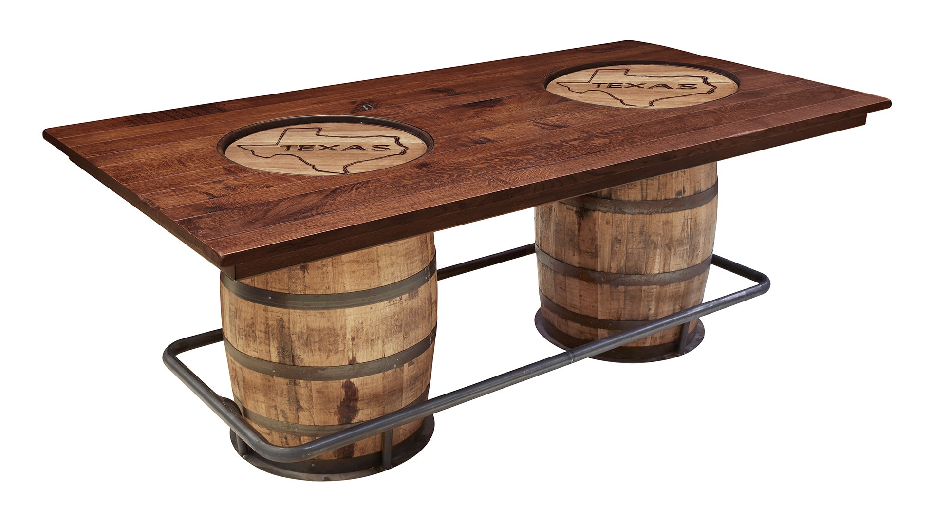 Texas Double Barrel Whiskey Counter Table