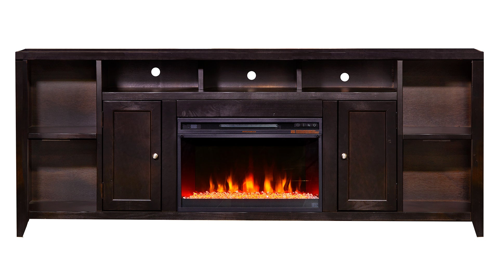 Urban Loft Mocha 84” TV Console w/Fireplace