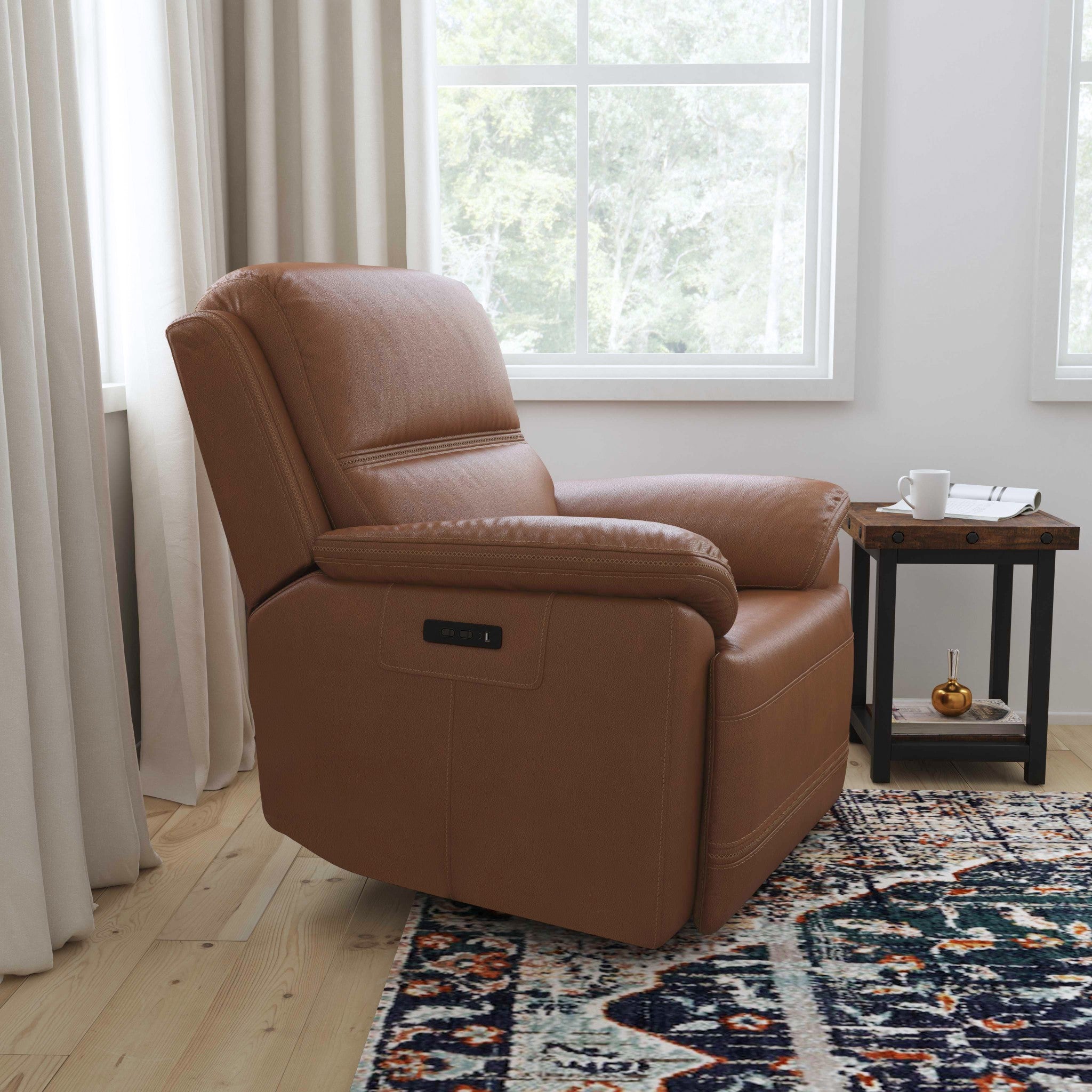 Jackson Whiskey Leather Power Recliner with Power Headrest 3 Jackson Whiskey Leather Power Recliner with Power Headrest