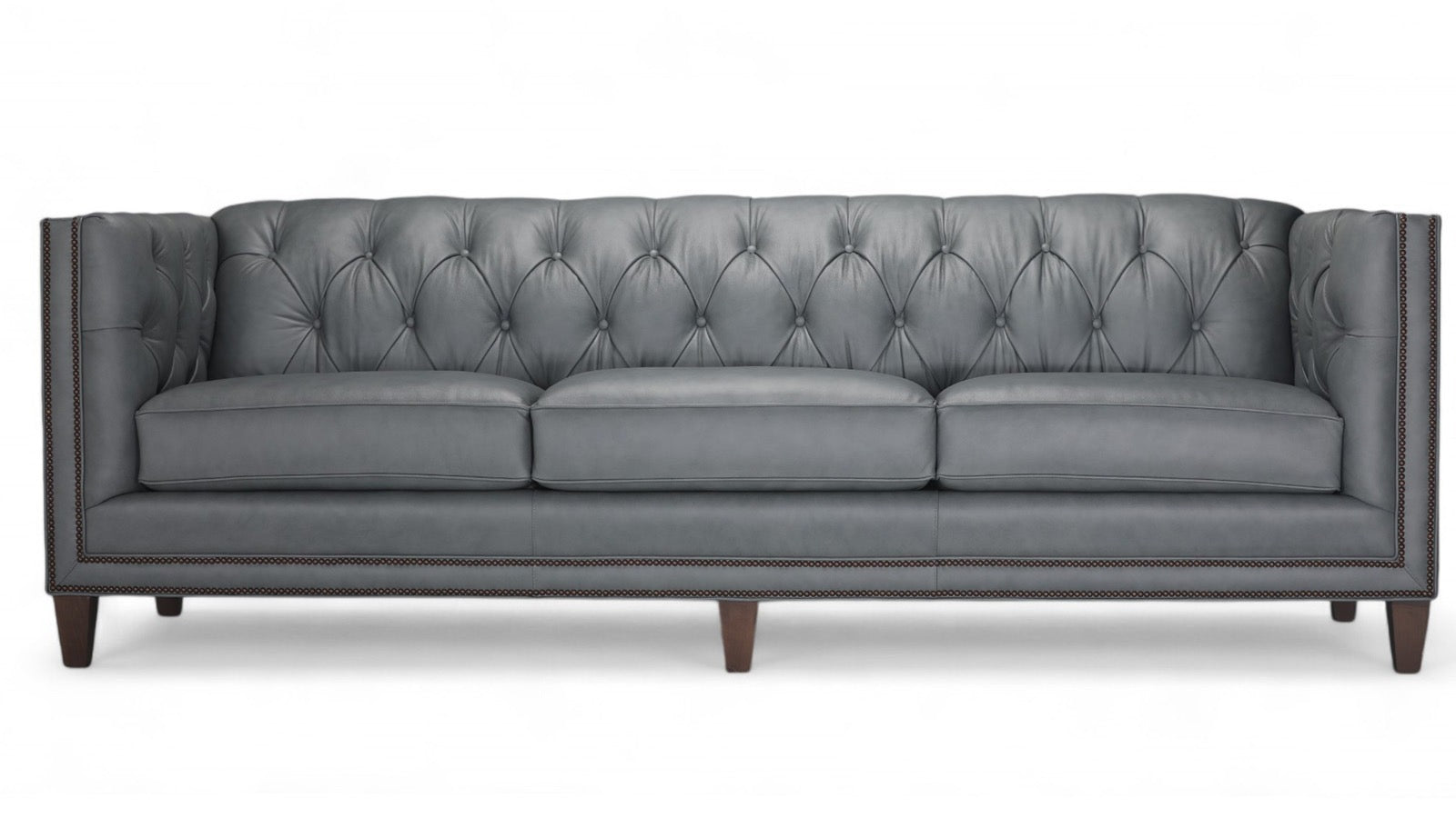 Vermont Avenue Tufted Leather Sofa