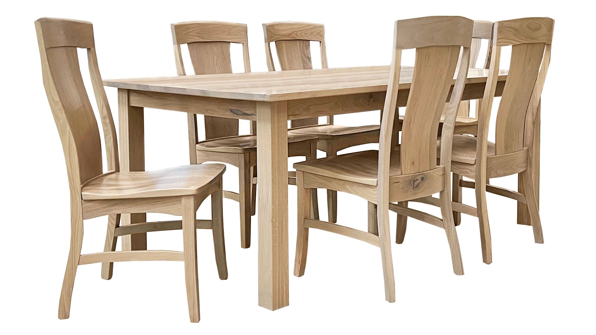 Walker Rustic Oak Table & 6 Chairs