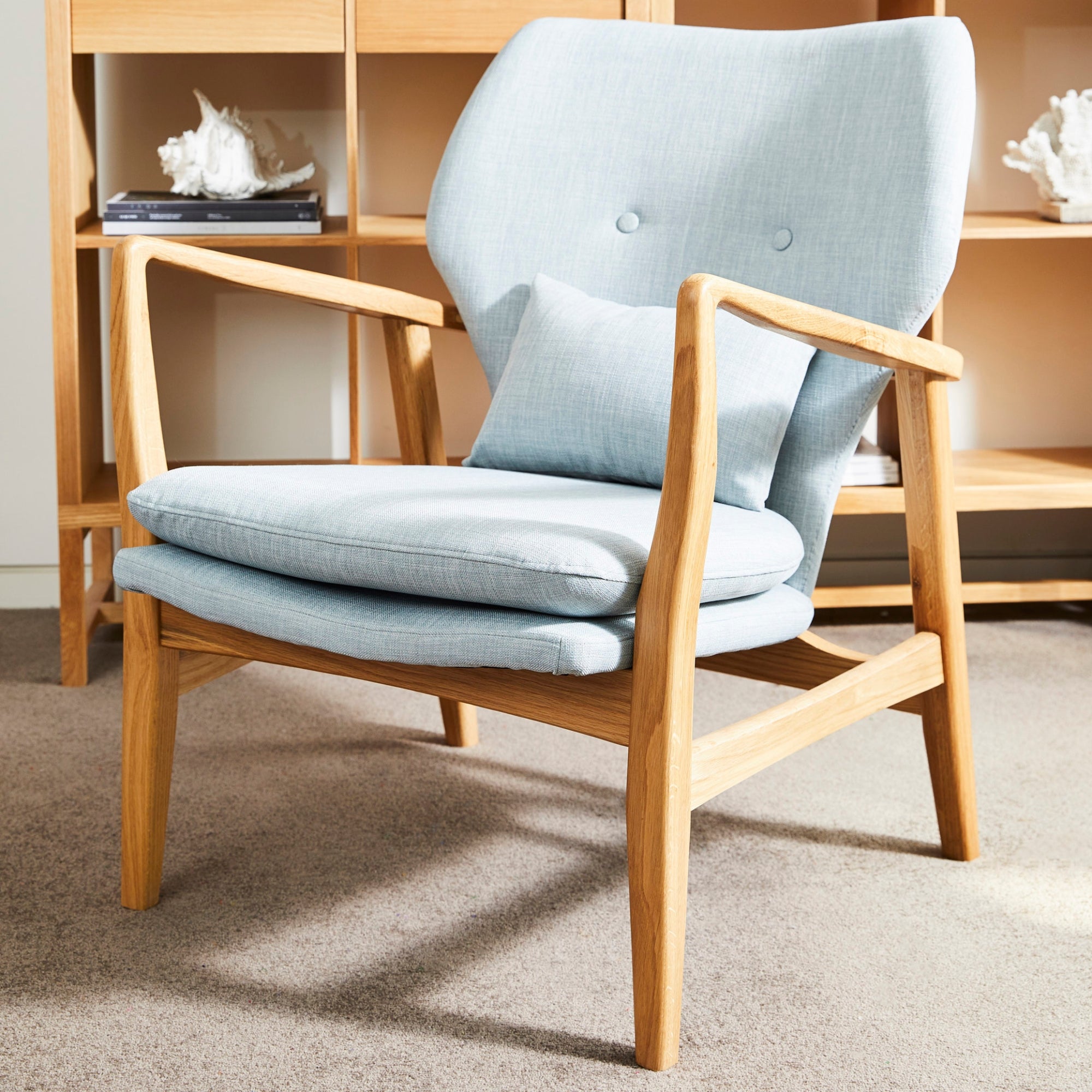 Franz Armchair - Solid Oak - Fabric 3 Franz Armchair - Solid Oak - Fabric
