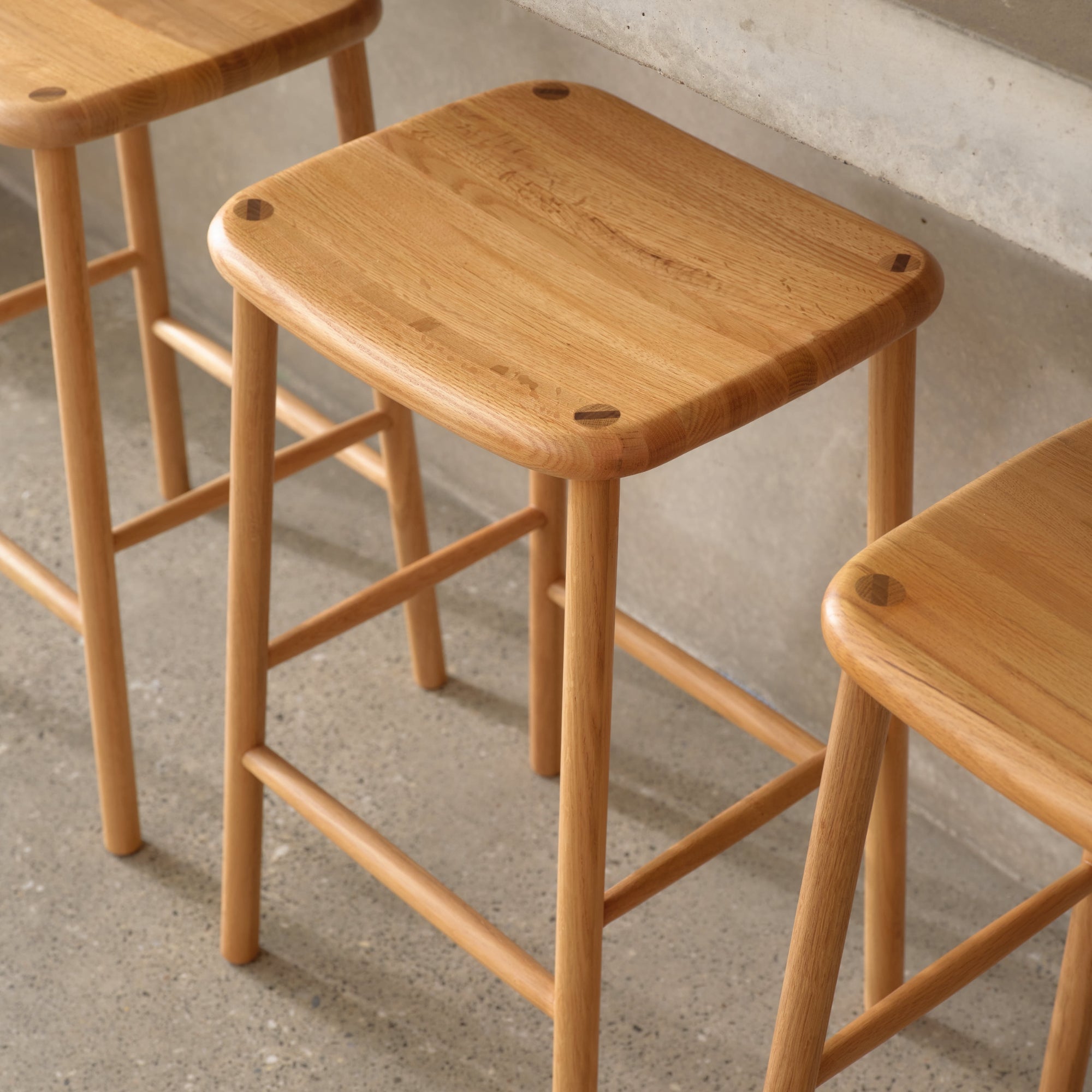 Anton Bar Stool - Solid Oak