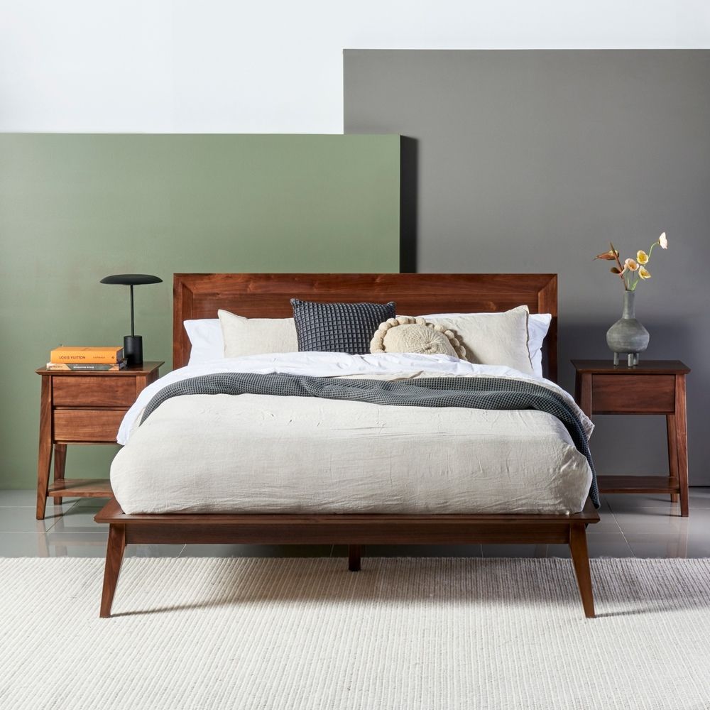 Jolanda Bed Frame - Solid Walnut