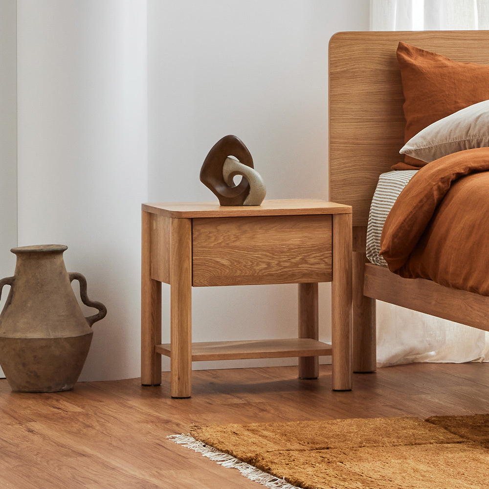 Olivia Bedside Table - Solid Oak