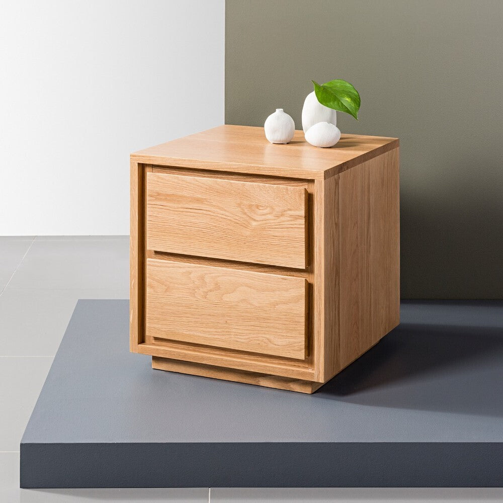 Tobias Bedside Table - Solid Oak