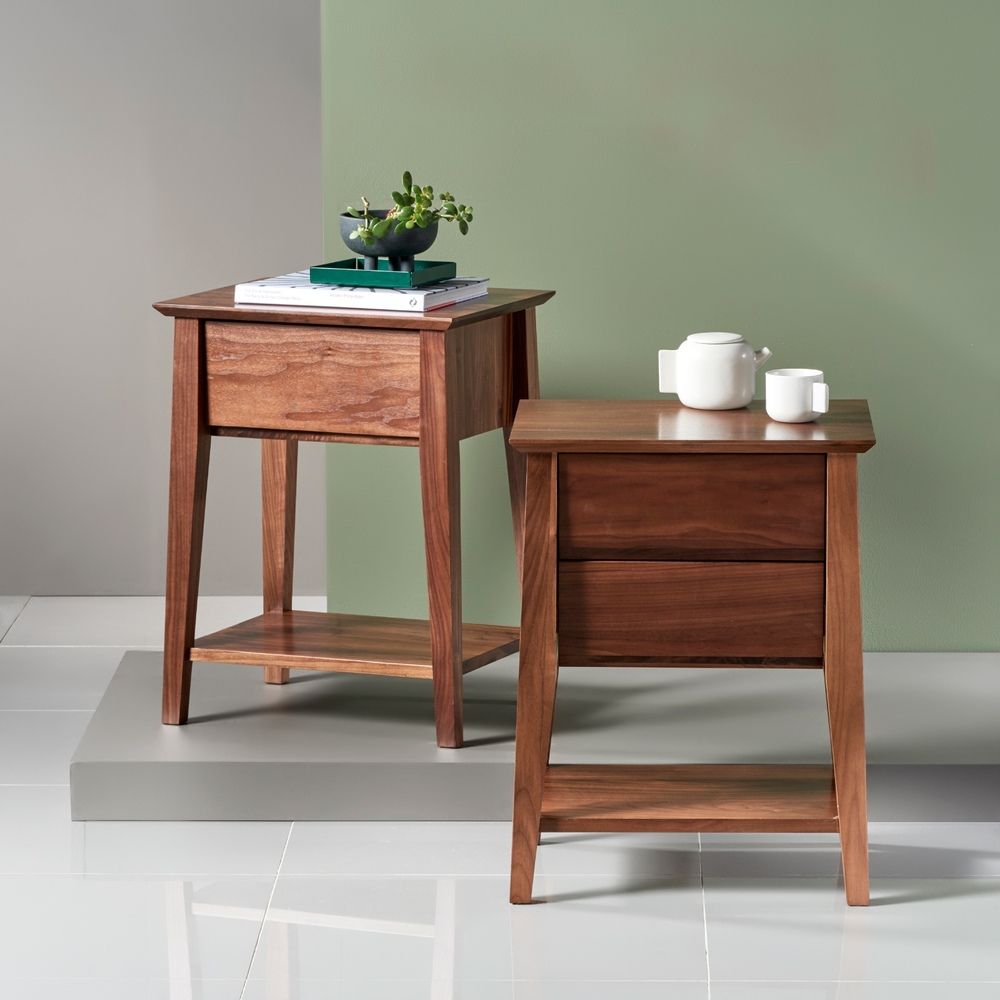 Jolanda Bedside Table - Solid Walnut