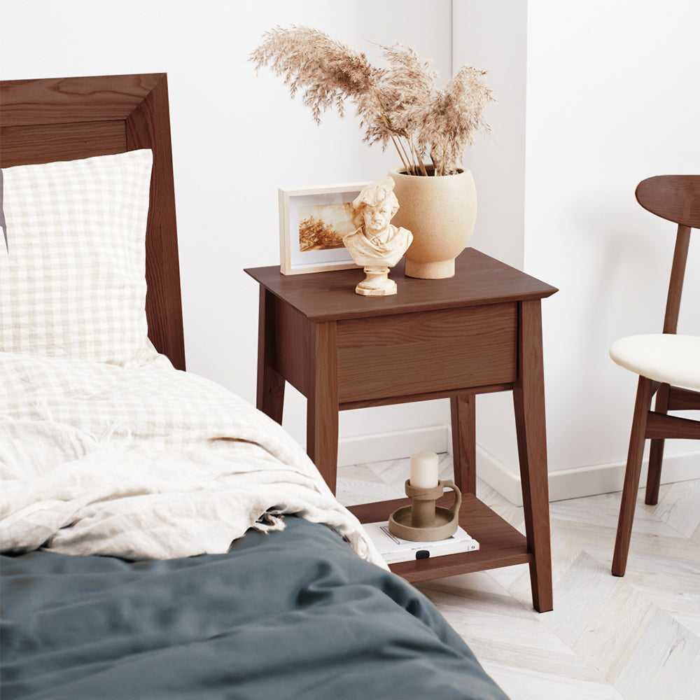 Jolanda Bedside Table - Solid Walnut 3 Jolanda Bedside Table - Solid Walnut