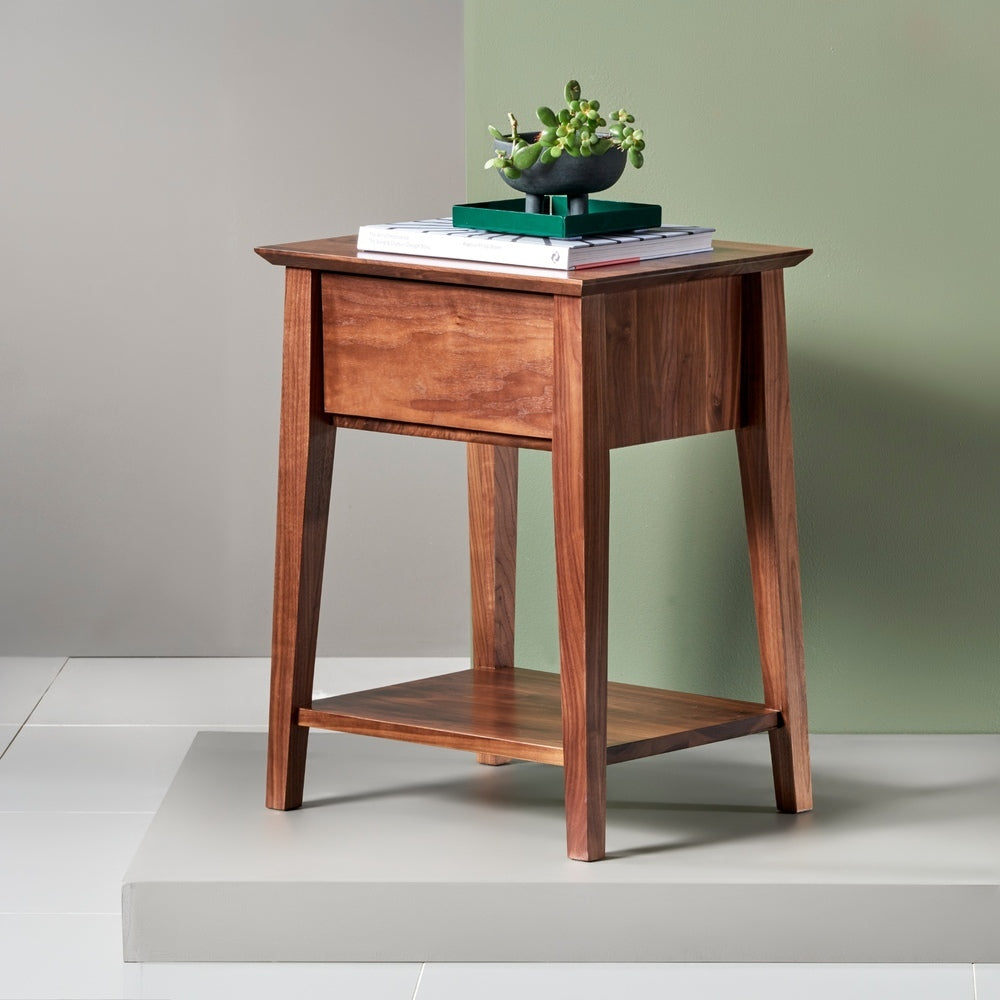 Jolanda Bedside Table - Solid Walnut 4 Jolanda Bedside Table - Solid Walnut