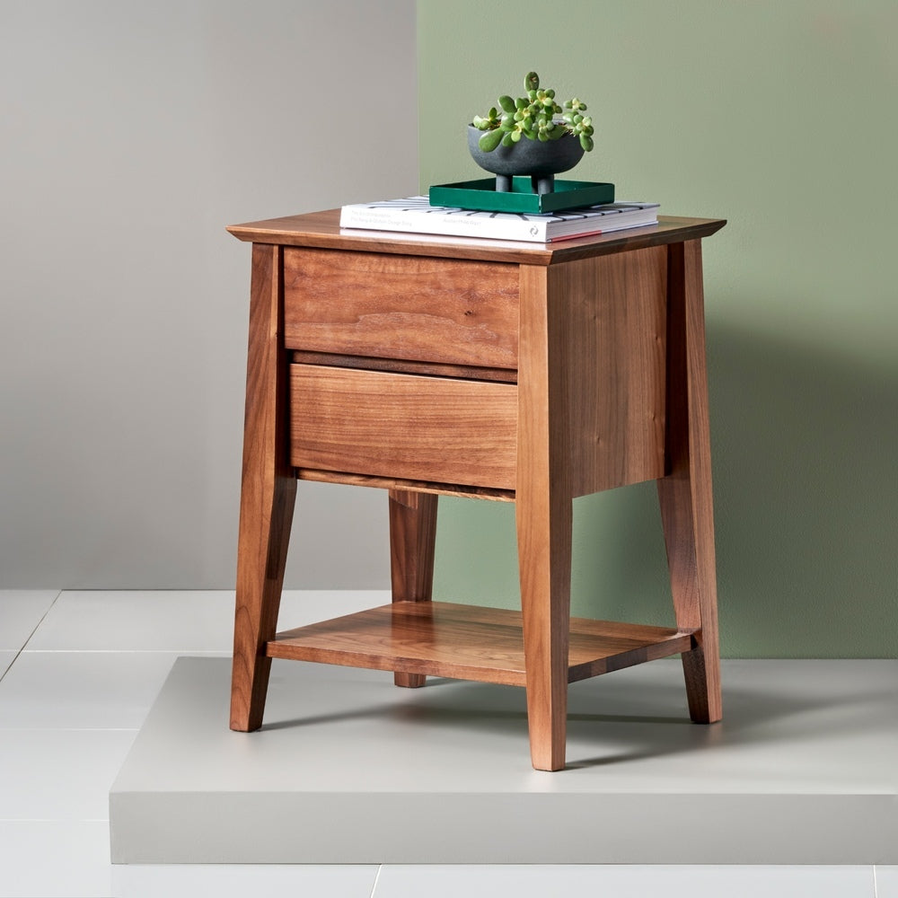 Jolanda Bedside Table - Solid Walnut 5 Jolanda Bedside Table - Solid Walnut