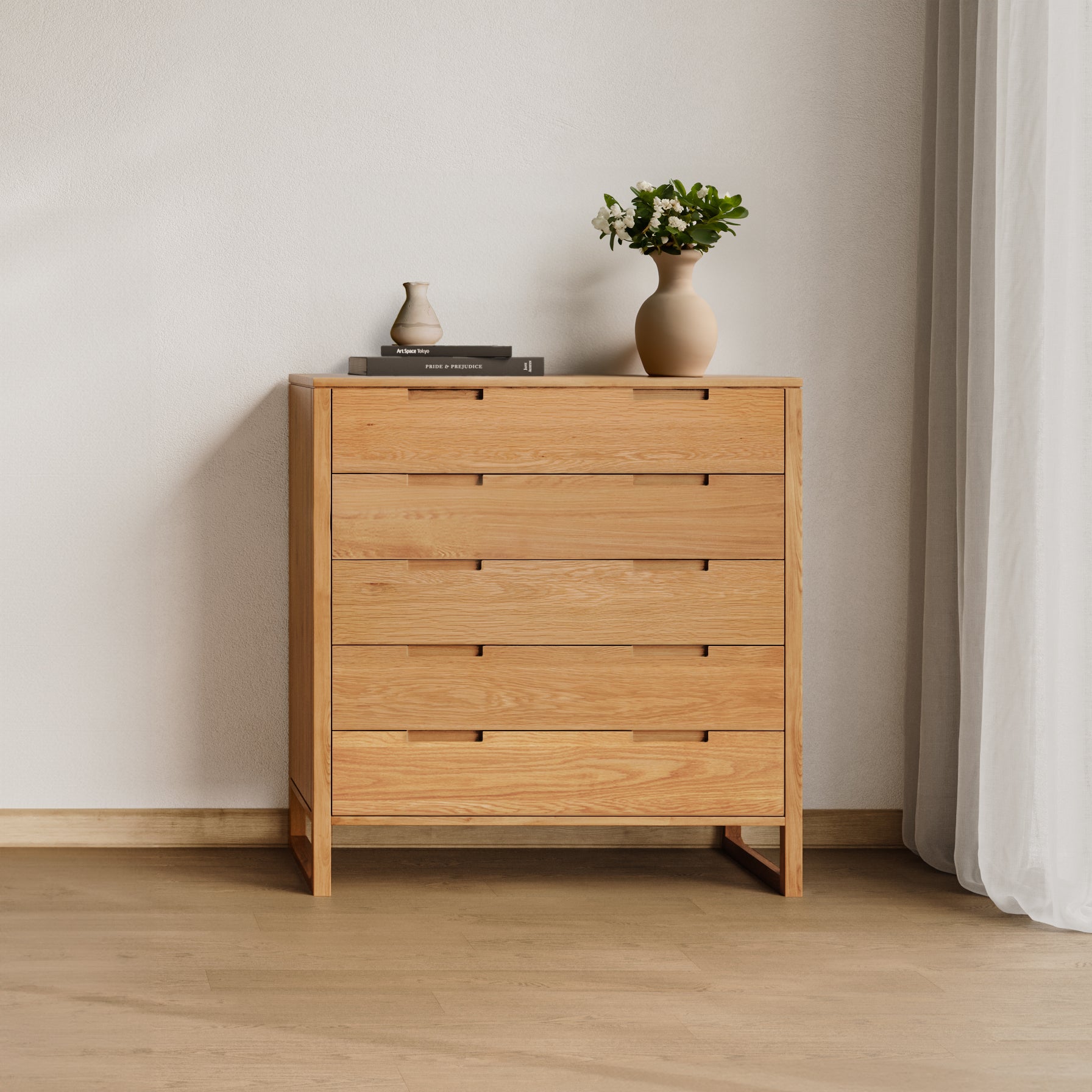 Bruno Chest of Drawers - Solid Oak