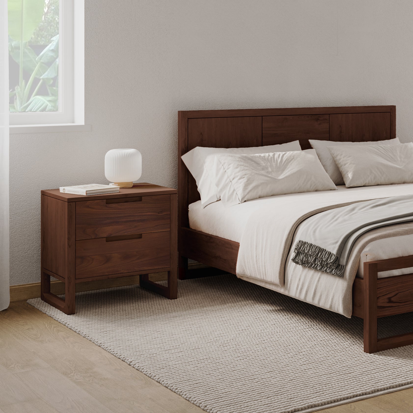 Bruno XL Bedside Table - Solid Walnut 3 Bruno XL Bedside Table - Solid Walnut