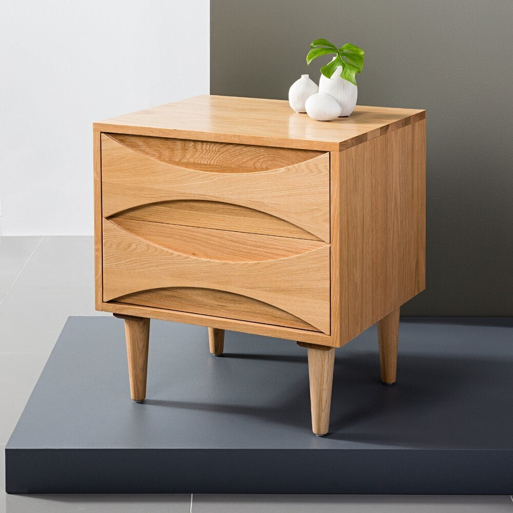 Arne Bedside Table - Solid Oak