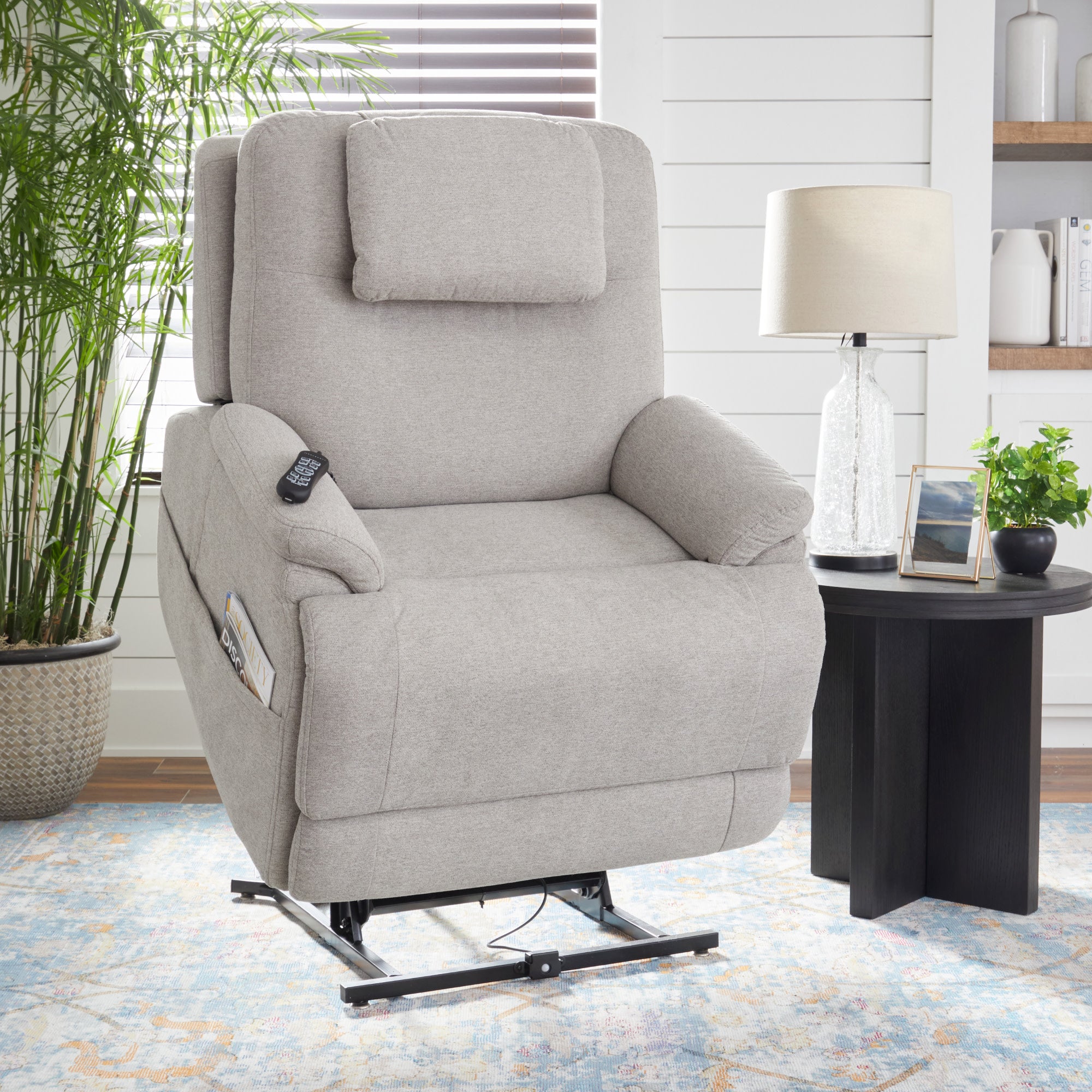 Zecliner Model 2 Petite Dove Fabric Power Lift Recliner with Power Headrest & Lumbar 14 Zecliner Model 2 Petite Dove Fabric Power Lift Recliner with Power Headrest & Lumbar