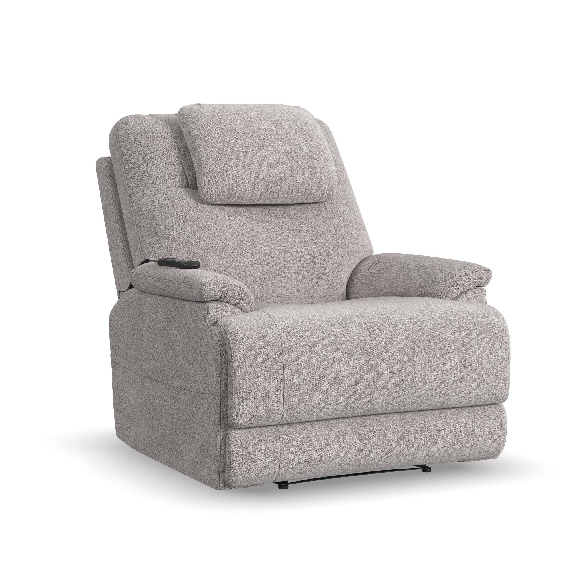 Zecliner Model 2 Petite Dove Fabric Power Lift Recliner with Power Headrest & Lumbar 15 Zecliner Model 2 Petite Dove Fabric Power Lift Recliner with Power Headrest & Lumbar