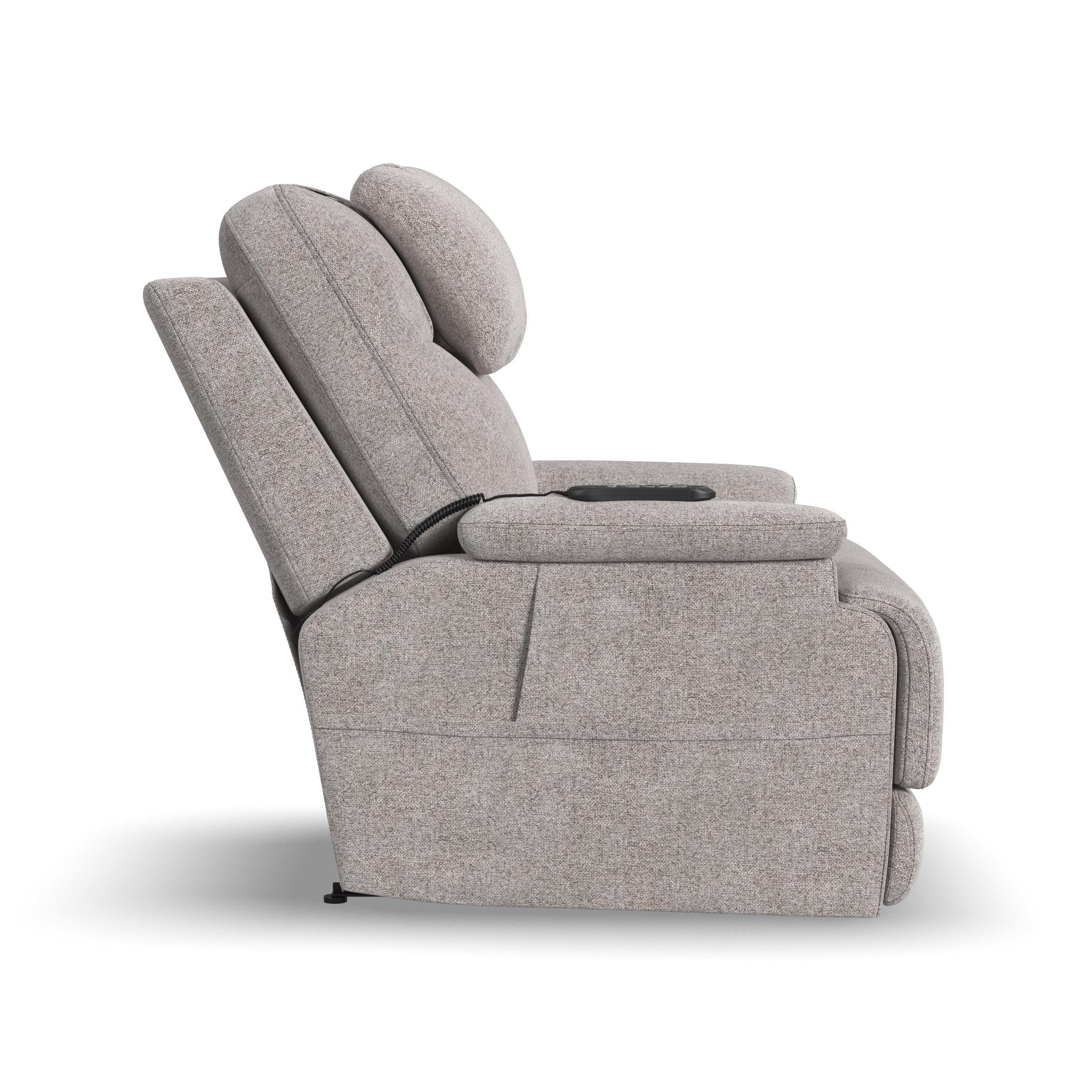 Zecliner Model 2 Petite Dove Fabric Power Lift Recliner with Power Headrest & Lumbar 5 Zecliner Model 2 Petite Dove Fabric Power Lift Recliner with Power Headrest & Lumbar